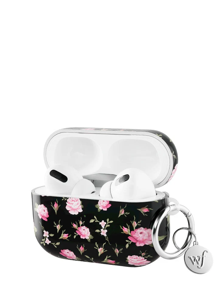 Black and Pink Floral AirPods - Image 2