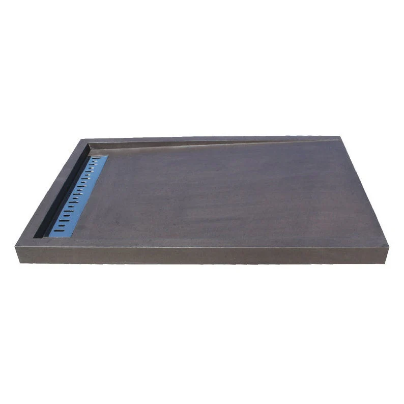 Black Andesite Rectangular Shower Base Hand-carved from Solid Block (W)32" (L)48" (H)3" - Image 2