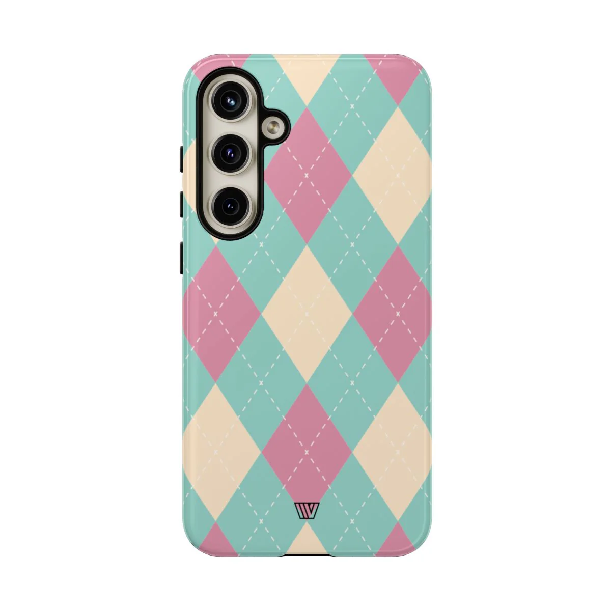 BLUE PINK BEIGE ARGYLE | Tough Phone Case - Image 100