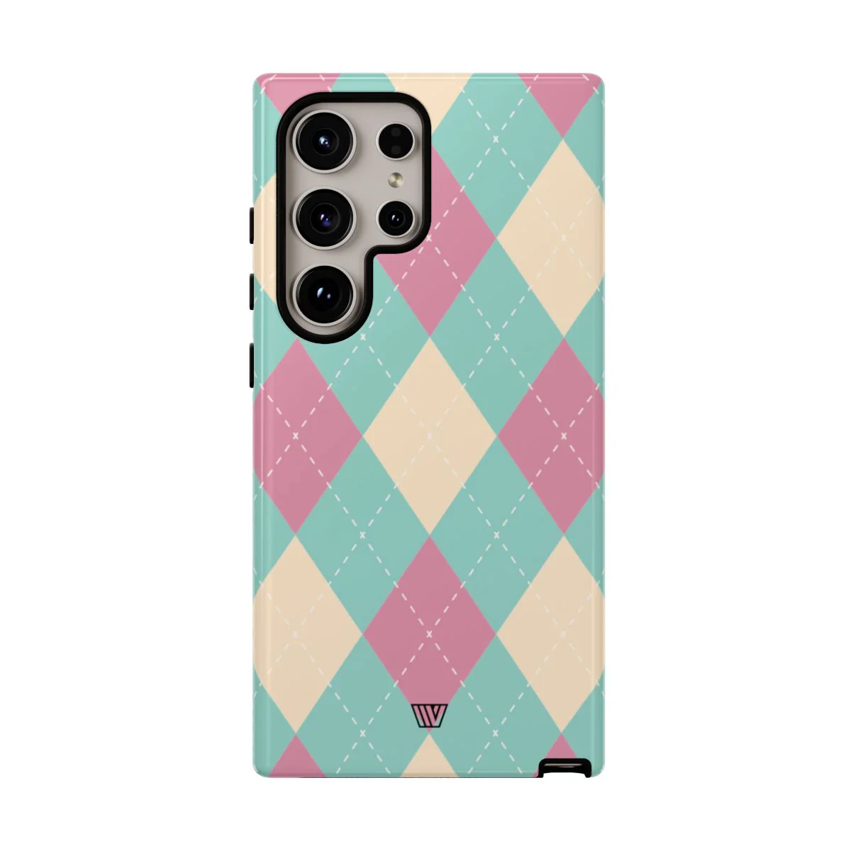 BLUE PINK BEIGE ARGYLE | Tough Phone Case - Image 102