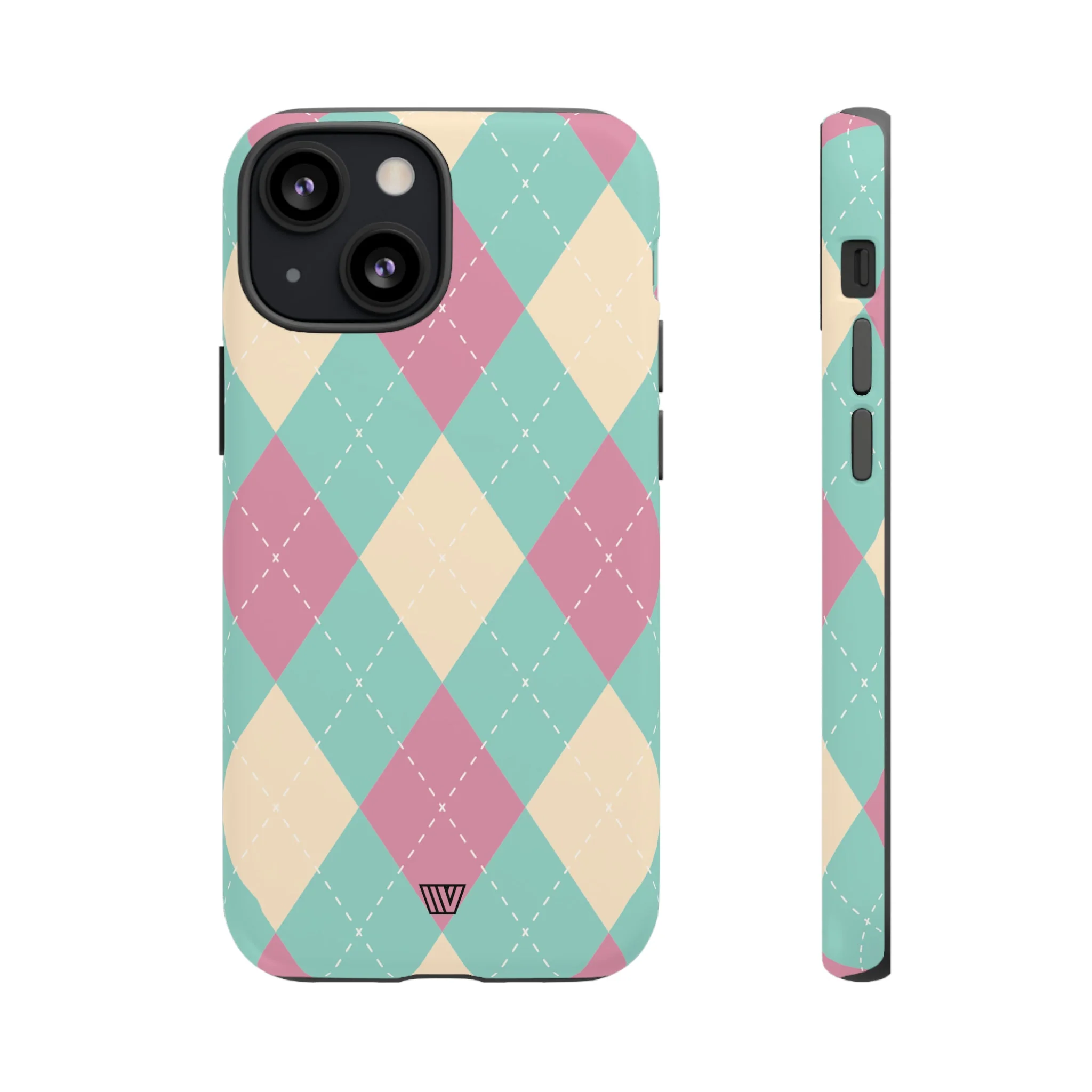 BLUE PINK BEIGE ARGYLE | Tough Phone Case - Image 20