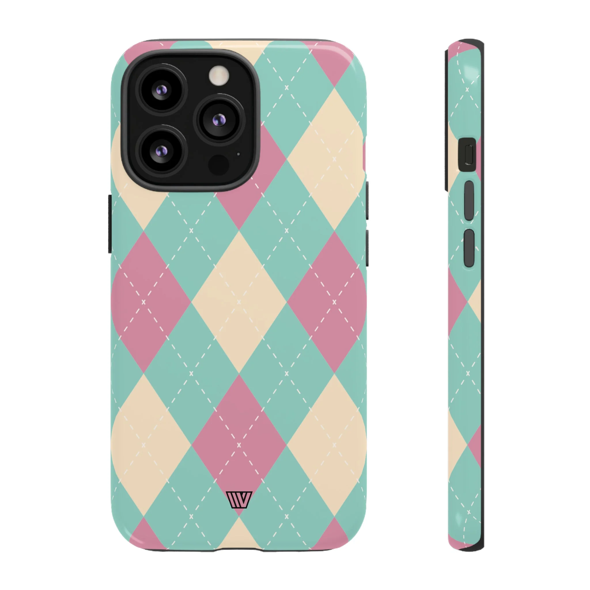 BLUE PINK BEIGE ARGYLE | Tough Phone Case - Image 21