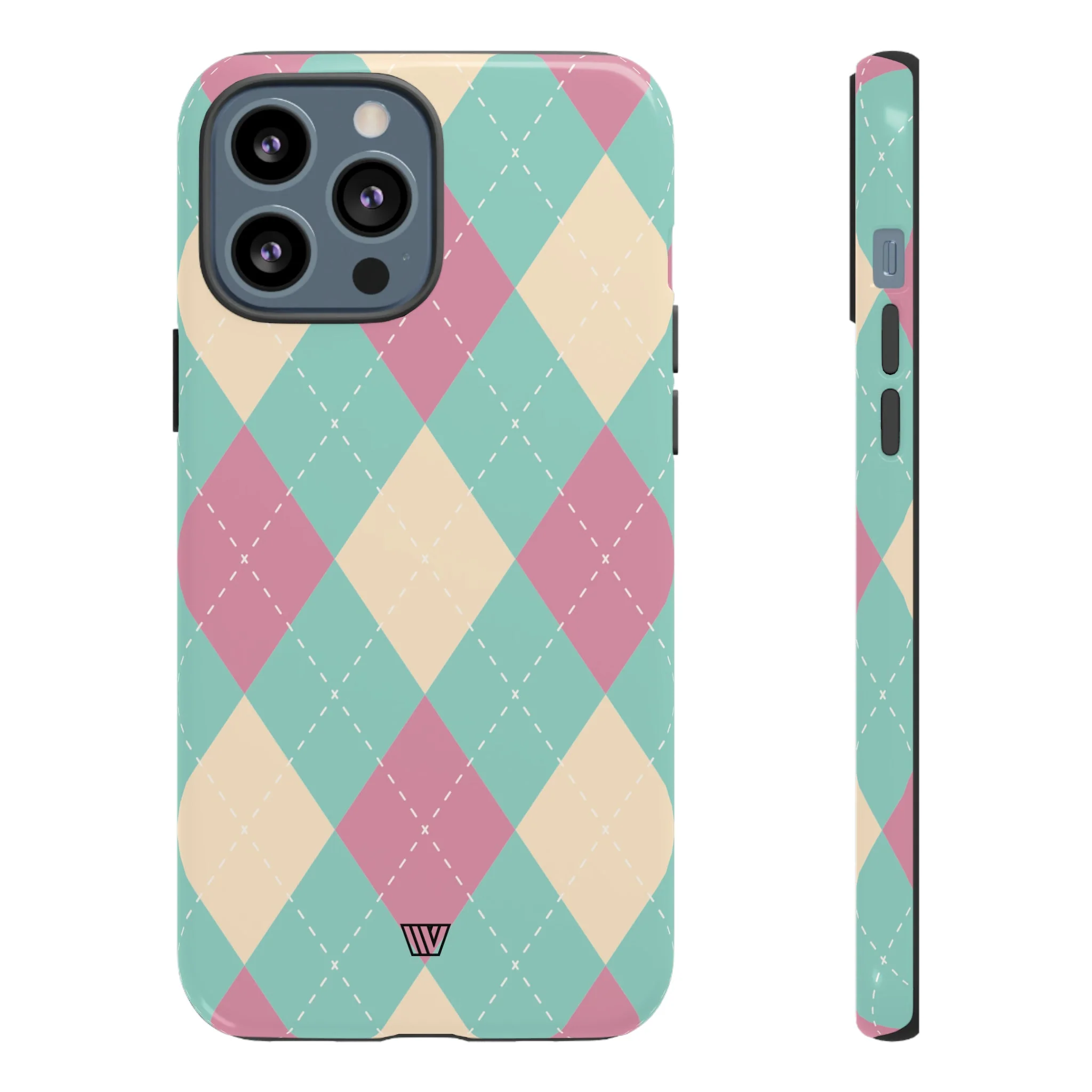 BLUE PINK BEIGE ARGYLE | Tough Phone Case - Image 23
