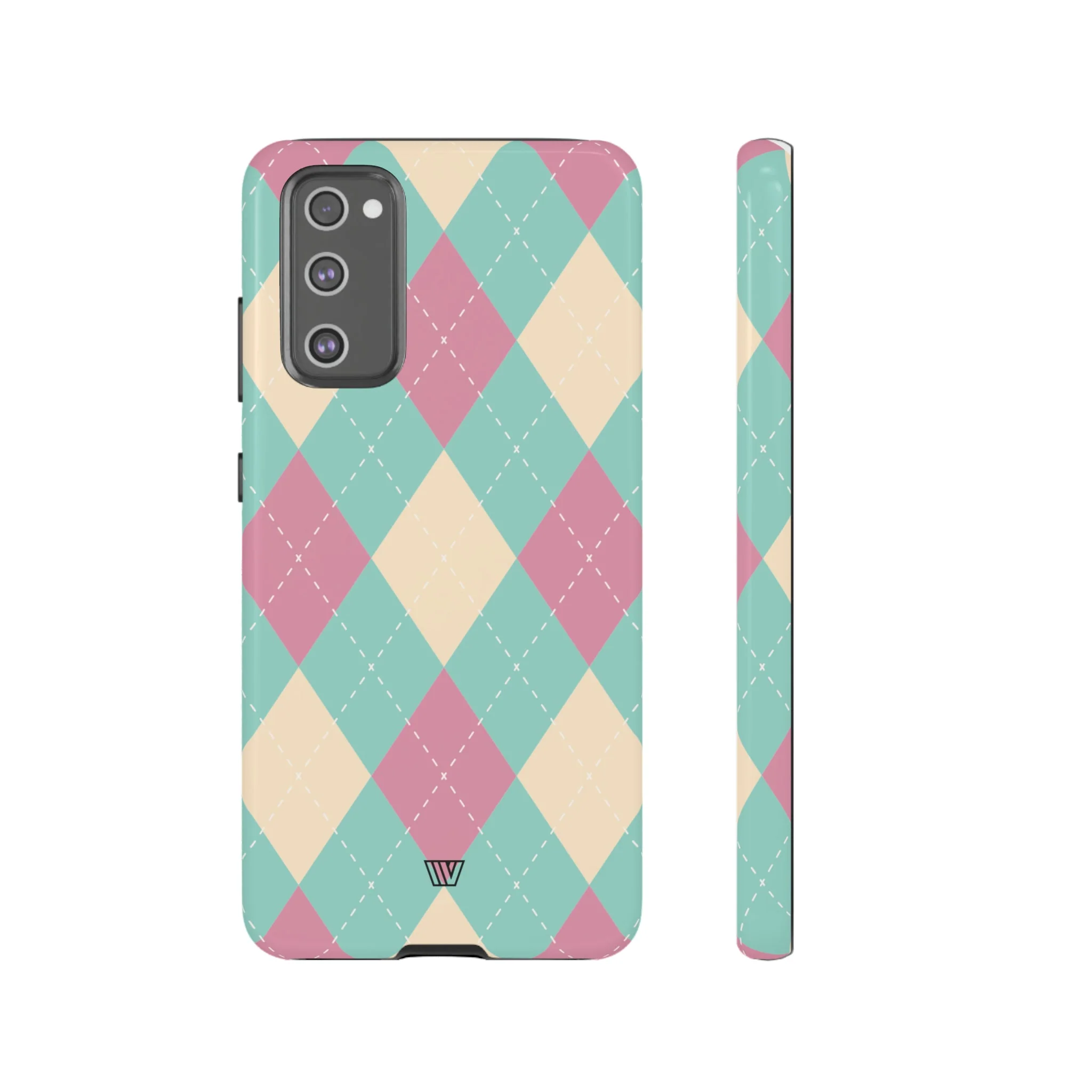 BLUE PINK BEIGE ARGYLE | Tough Phone Case - Image 31