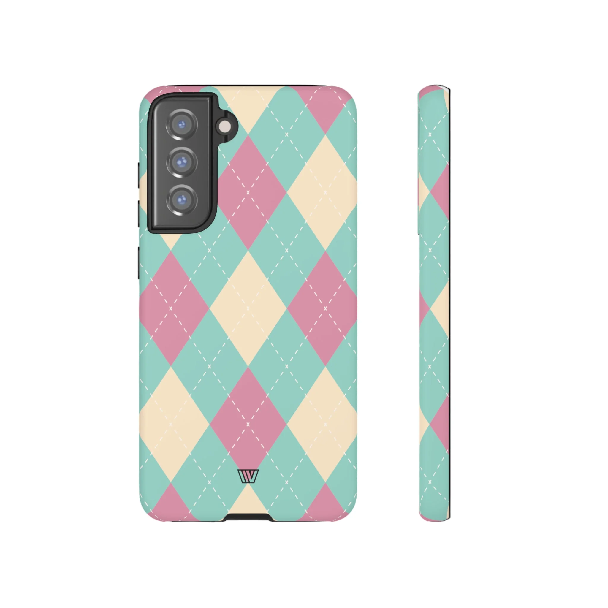 BLUE PINK BEIGE ARGYLE | Tough Phone Case - Image 34