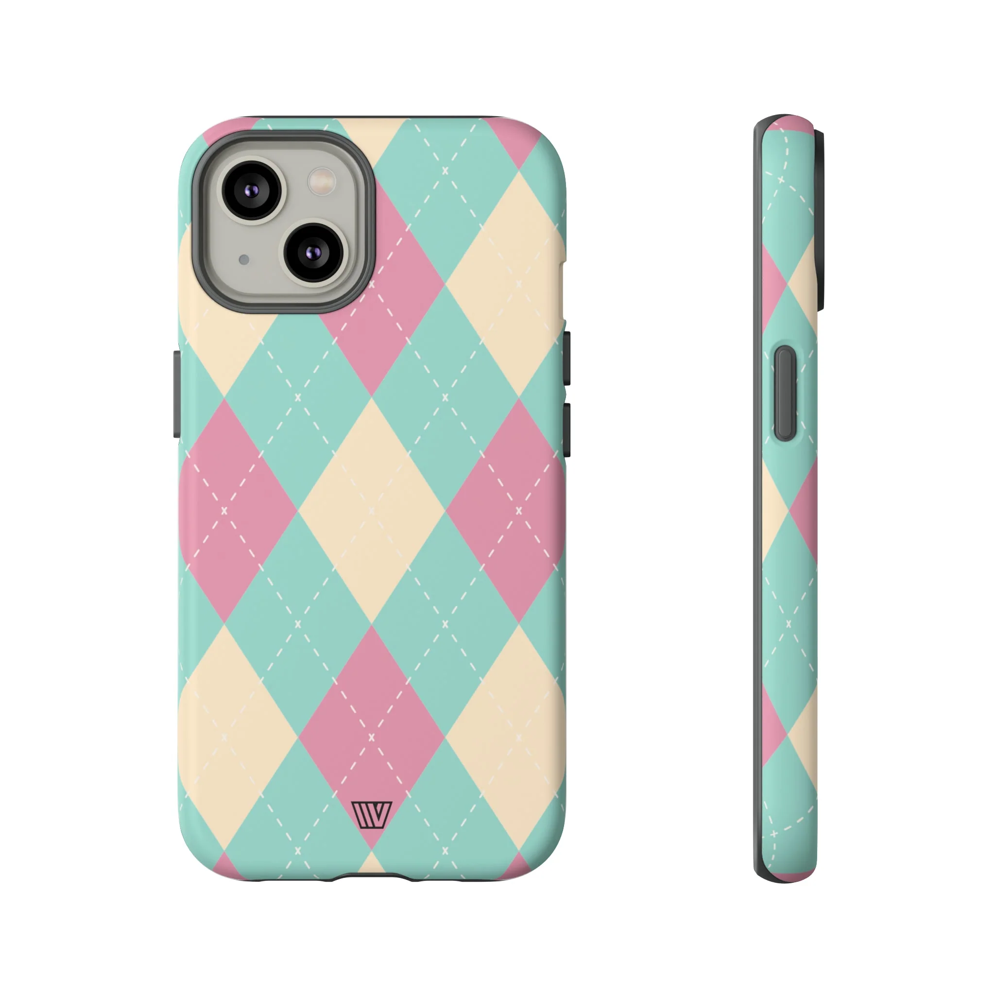 BLUE PINK BEIGE ARGYLE | Tough Phone Case - Image 42