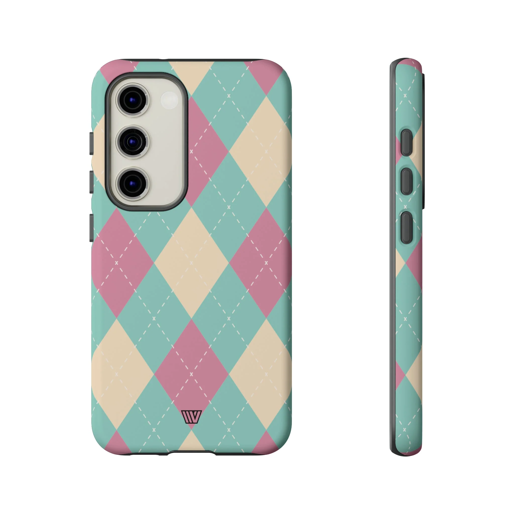 BLUE PINK BEIGE ARGYLE | Tough Phone Case - Image 50