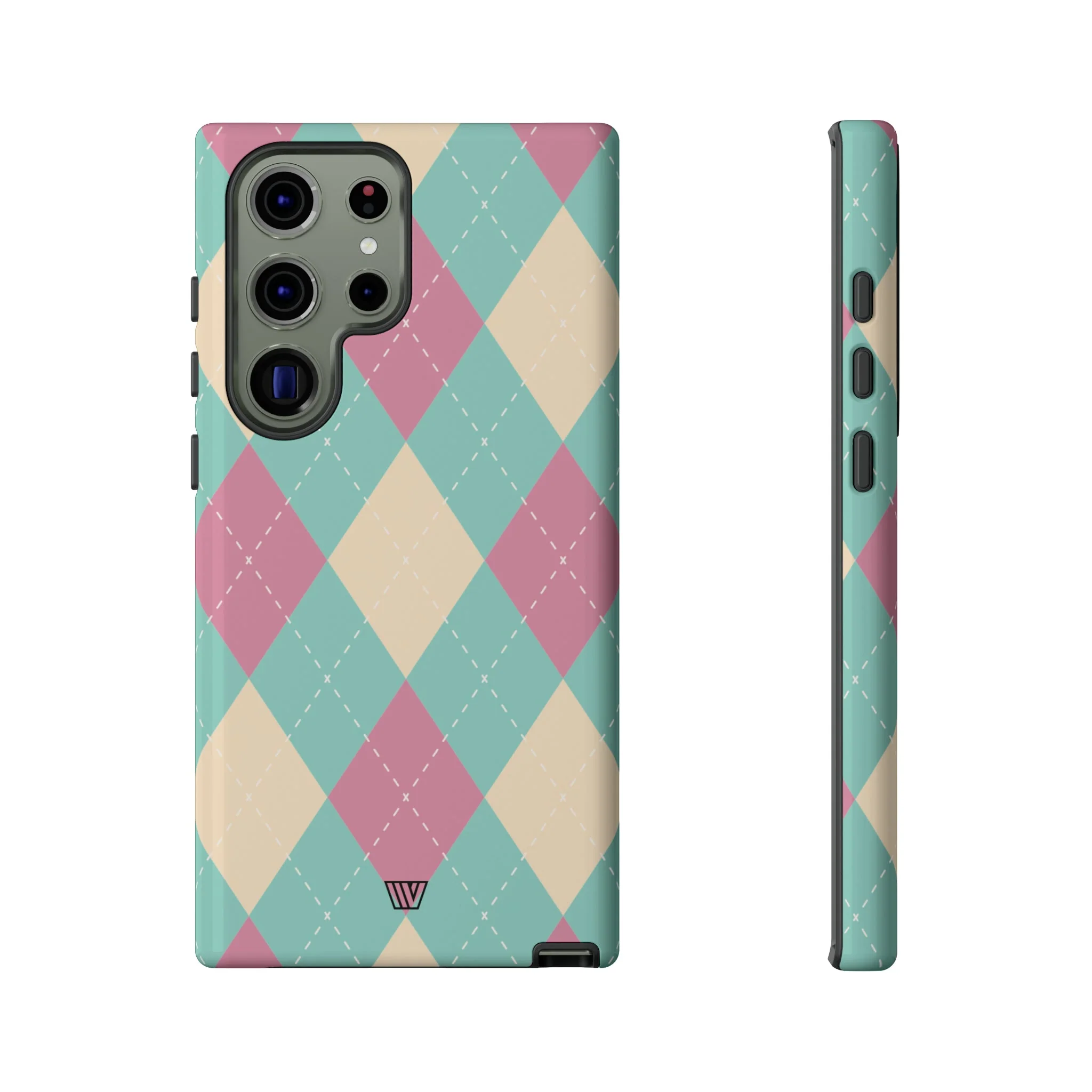 BLUE PINK BEIGE ARGYLE | Tough Phone Case - Image 53