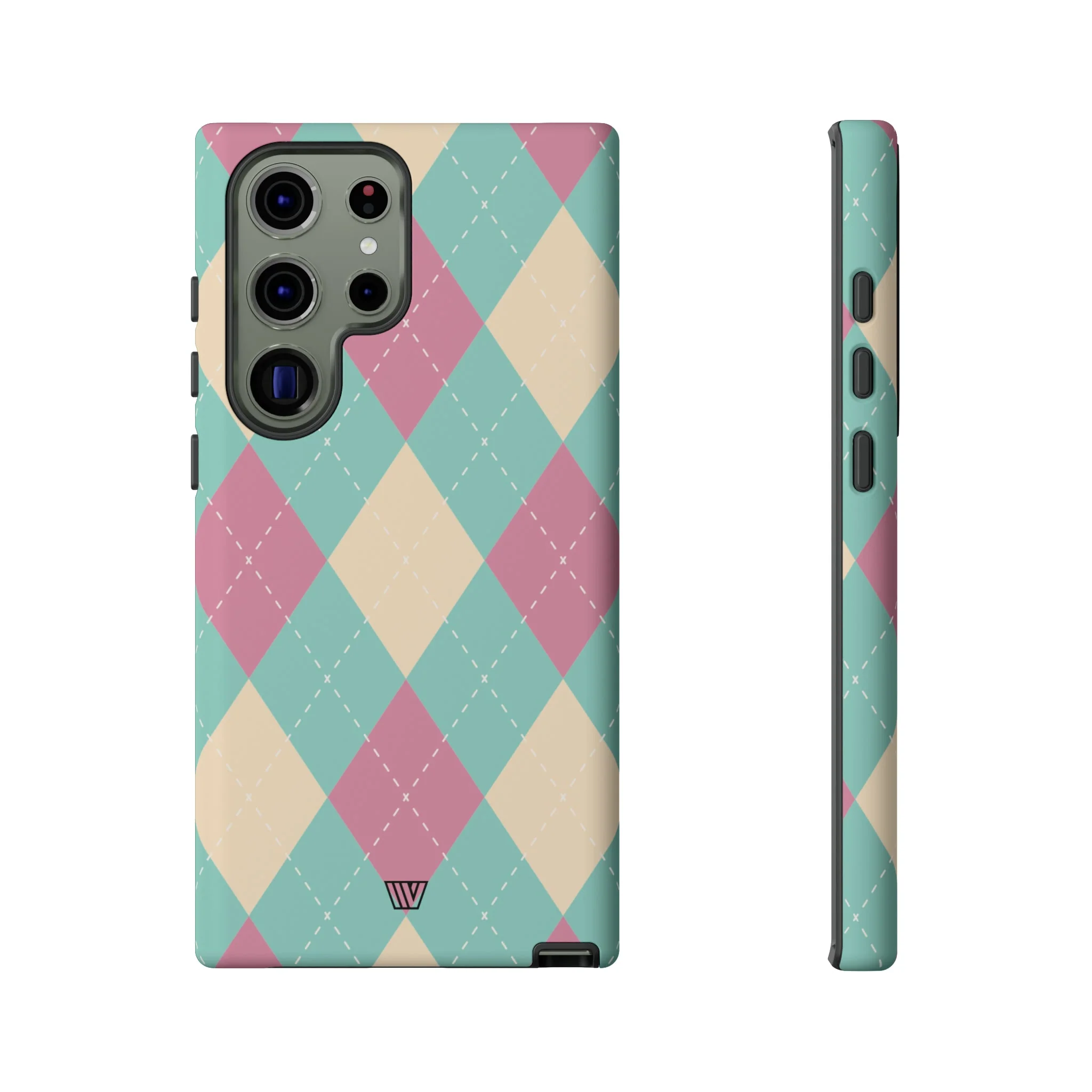 BLUE PINK BEIGE ARGYLE | Tough Phone Case - Image 54