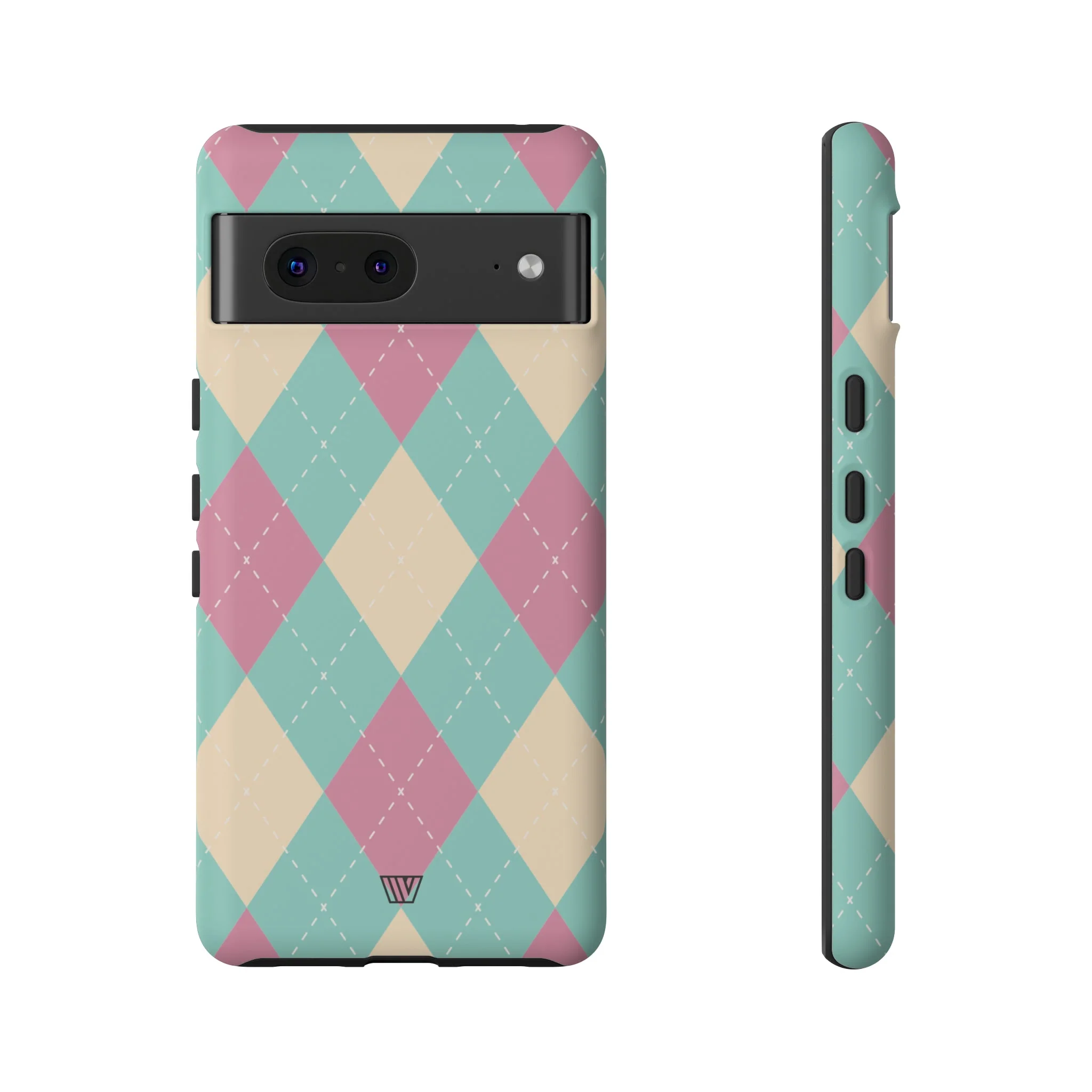 BLUE PINK BEIGE ARGYLE | Tough Phone Case - Image 56