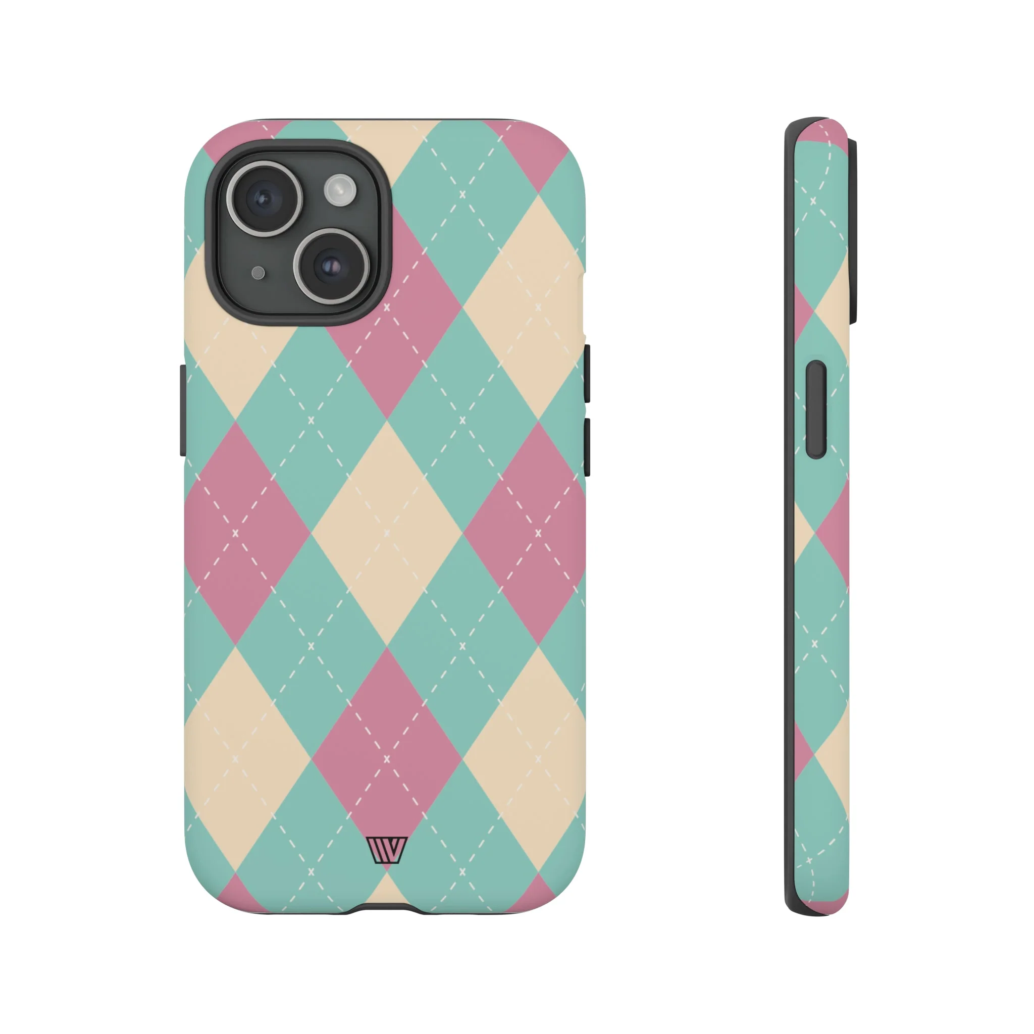 BLUE PINK BEIGE ARGYLE | Tough Phone Case - Image 57