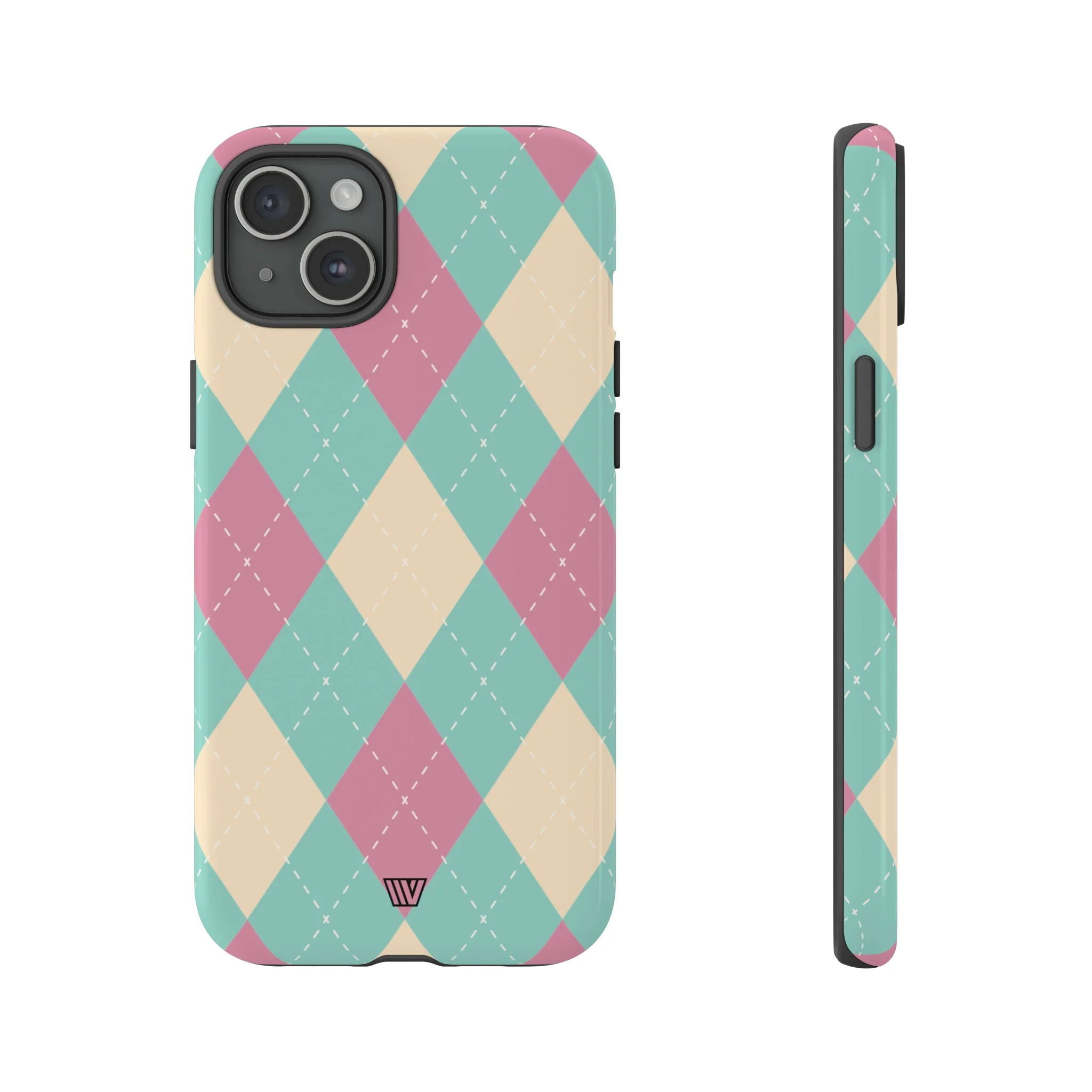 BLUE PINK BEIGE ARGYLE | Tough Phone Case - Image 58
