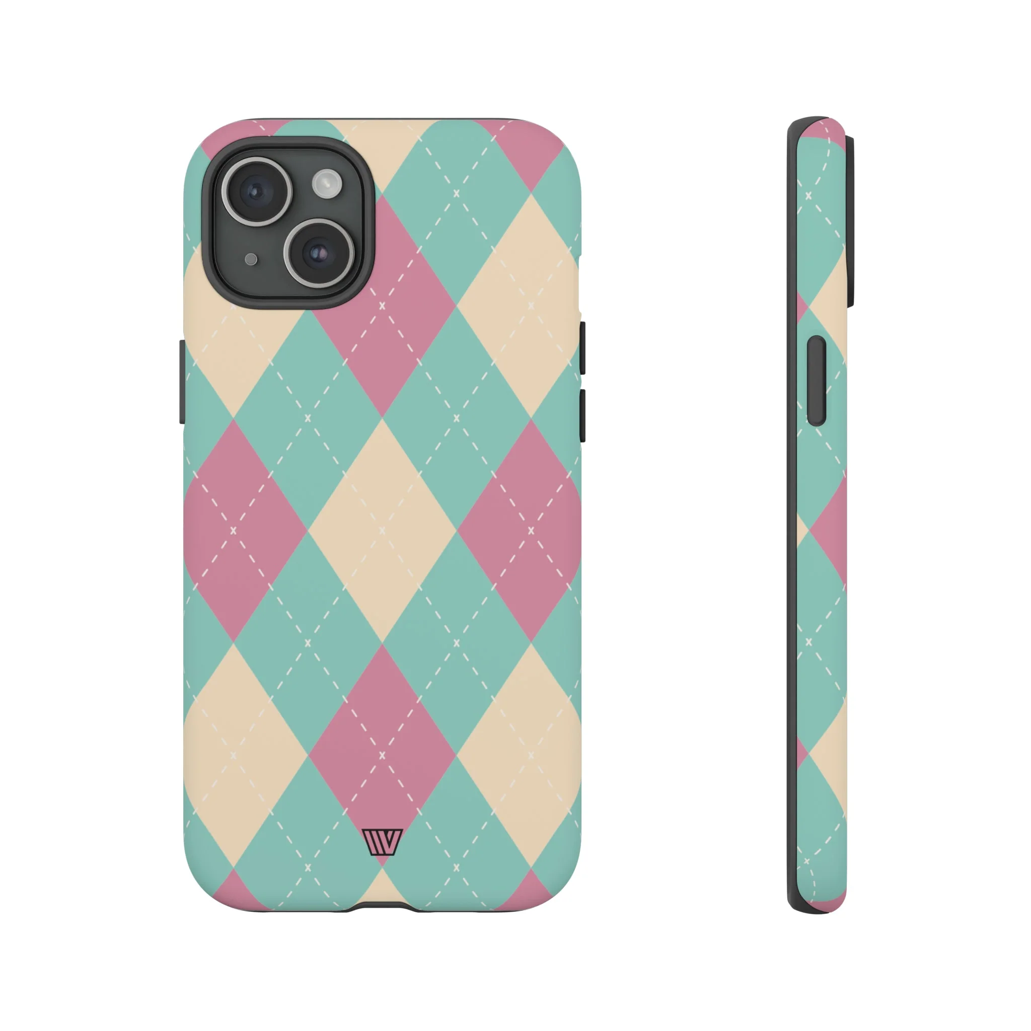 BLUE PINK BEIGE ARGYLE | Tough Phone Case - Image 59