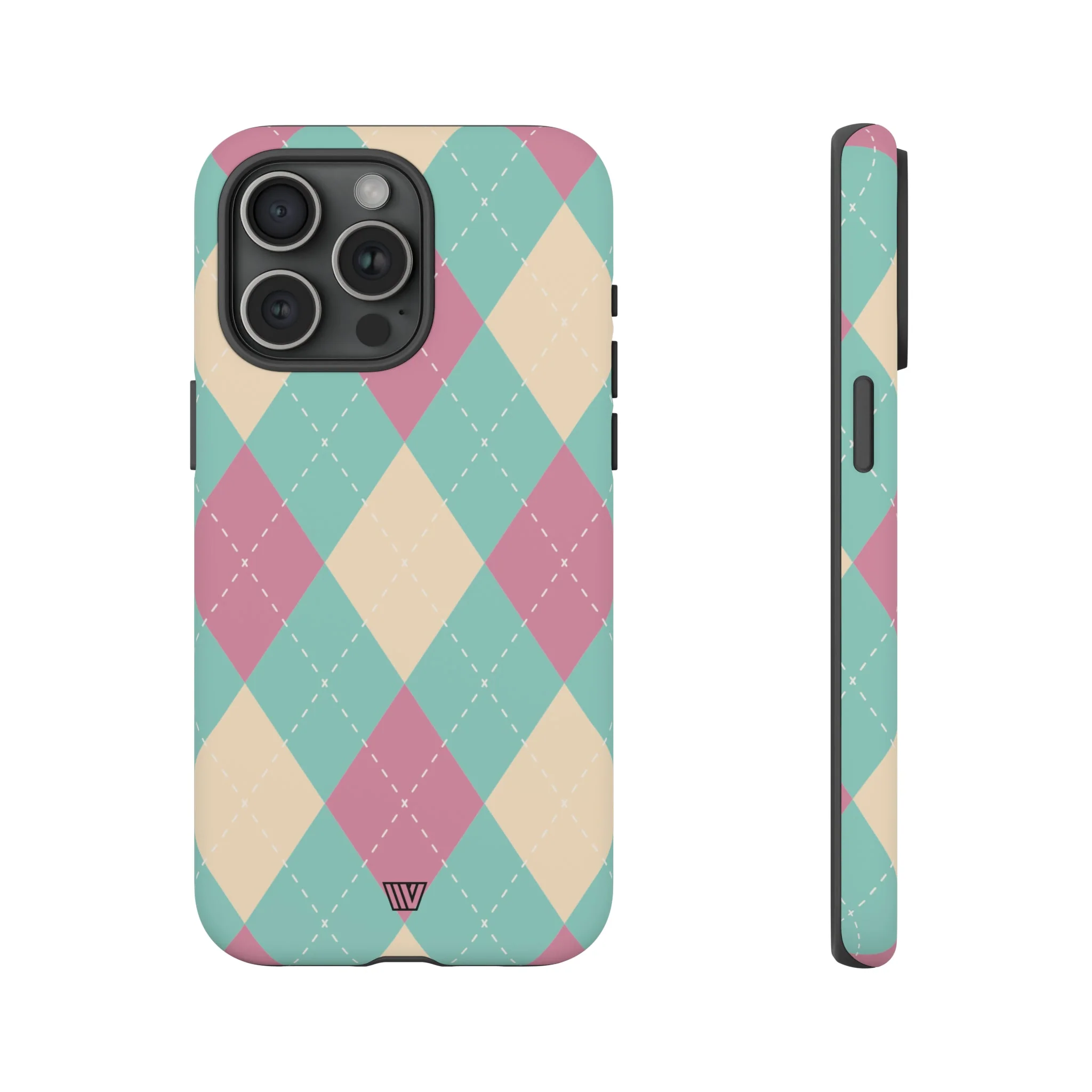 BLUE PINK BEIGE ARGYLE | Tough Phone Case - Image 63