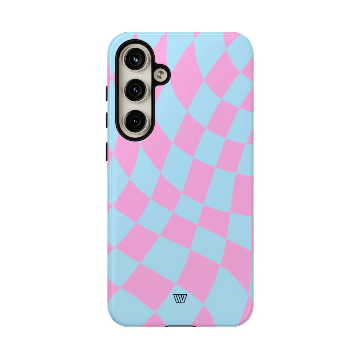 BLUE PINK CURVY CHECKERBOARD | Tough Phone Case - Image 100