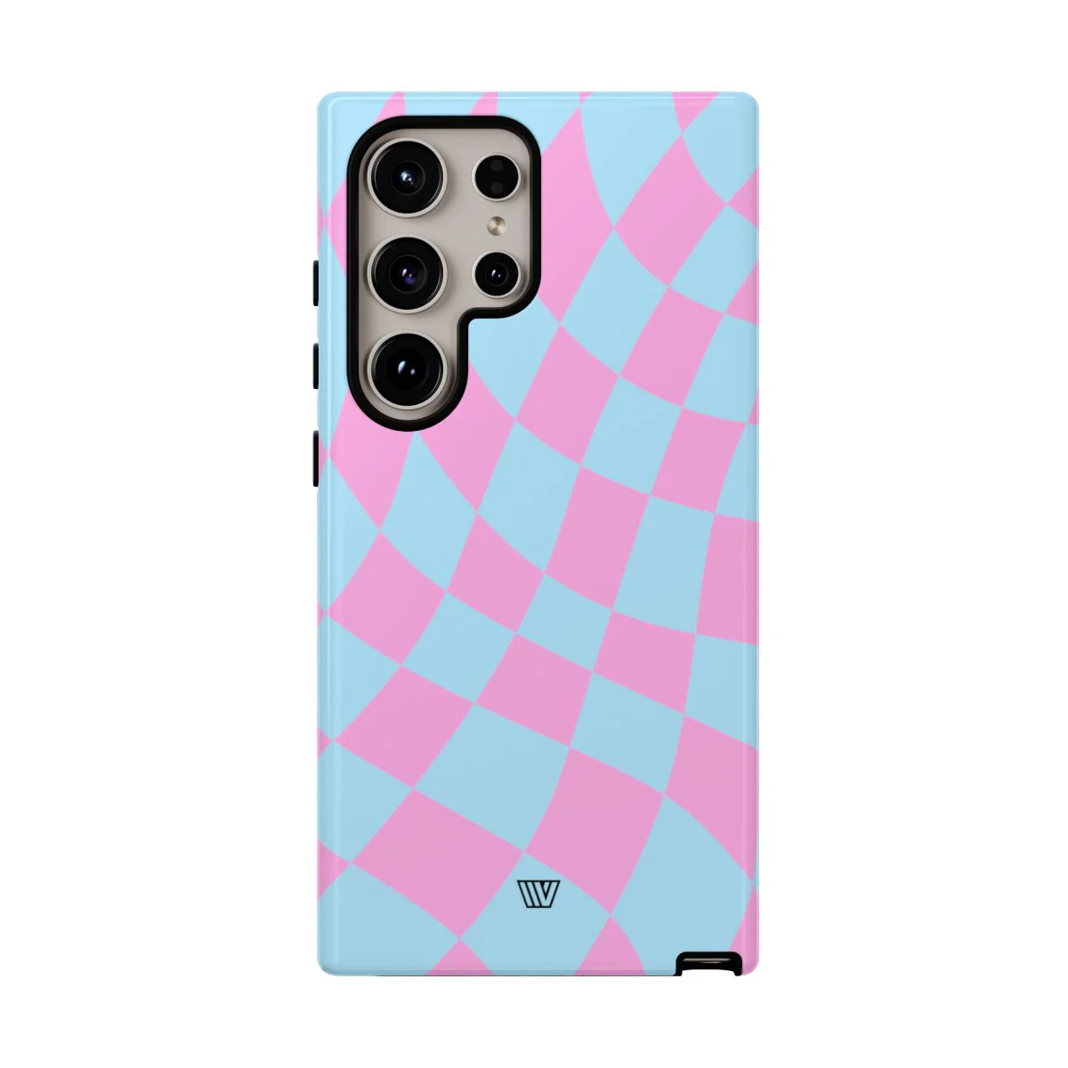 BLUE PINK CURVY CHECKERBOARD | Tough Phone Case - Image 102