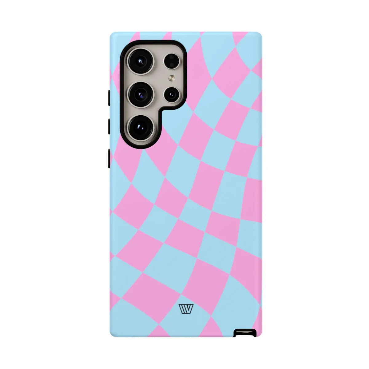 BLUE PINK CURVY CHECKERBOARD | Tough Phone Case - Image 103