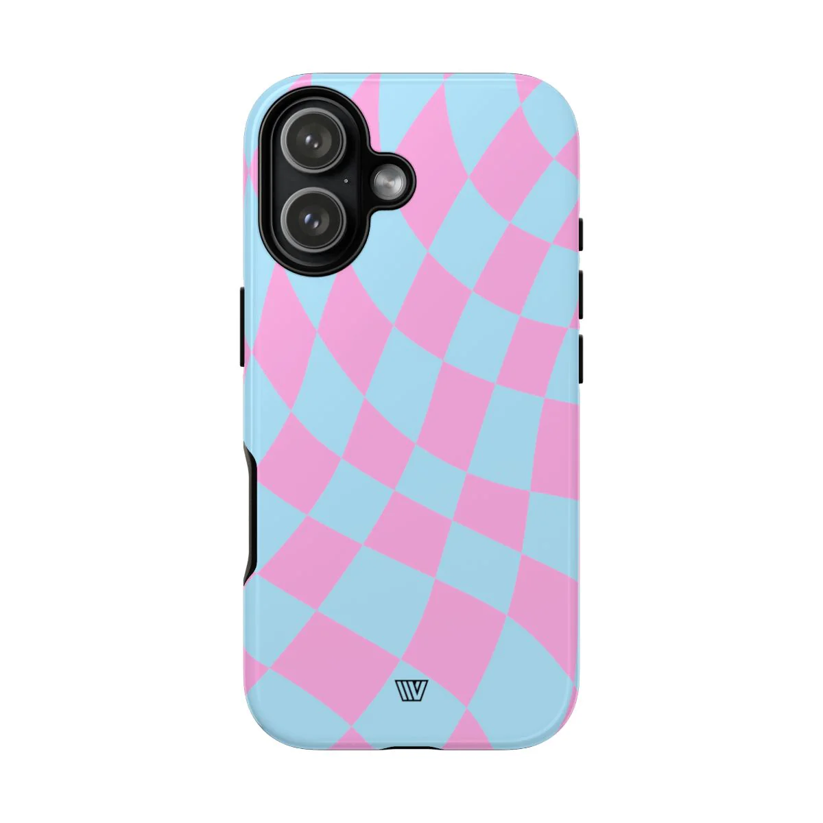 BLUE PINK CURVY CHECKERBOARD | Tough Phone Case - Image 59