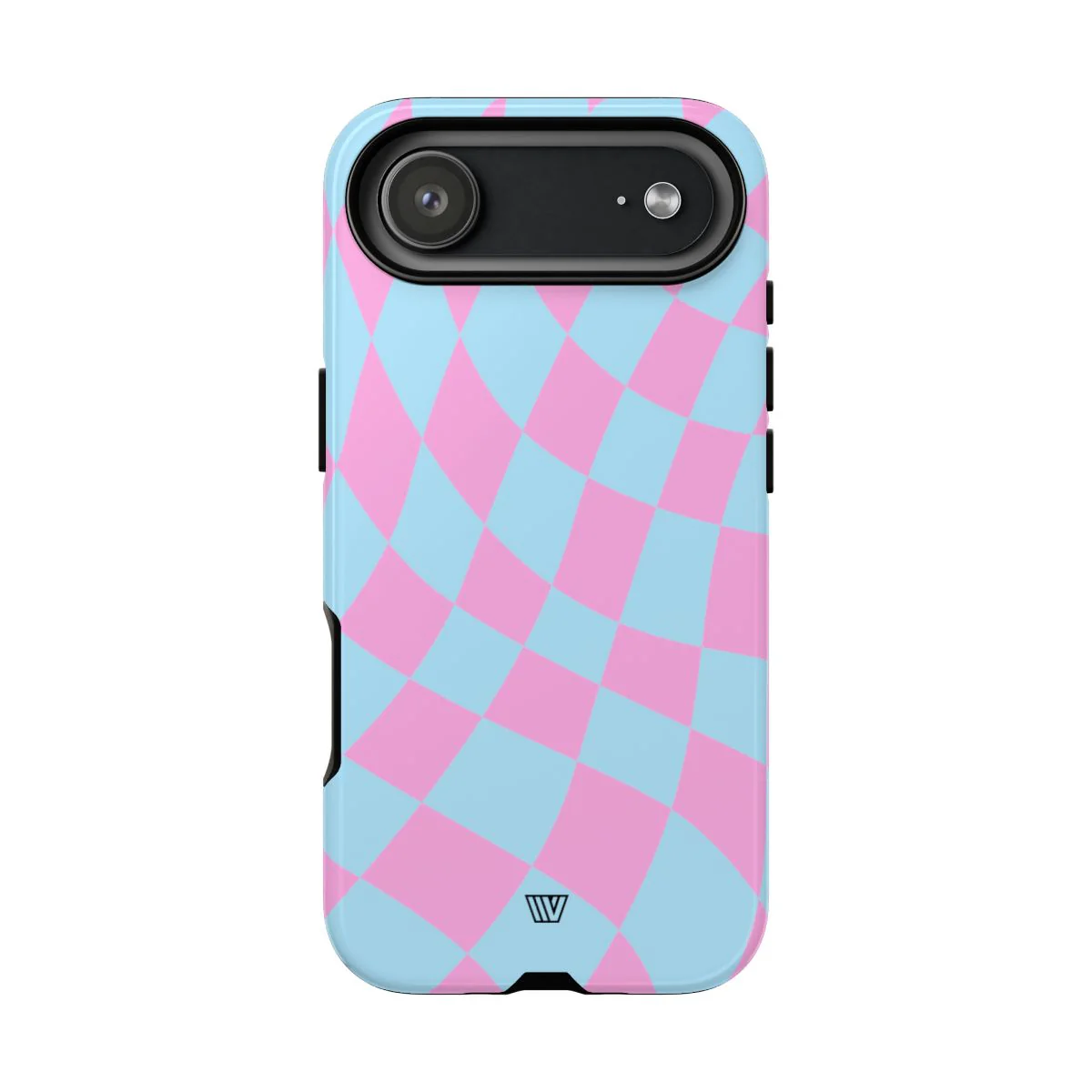 BLUE PINK CURVY CHECKERBOARD | Tough Phone Case - Image 61