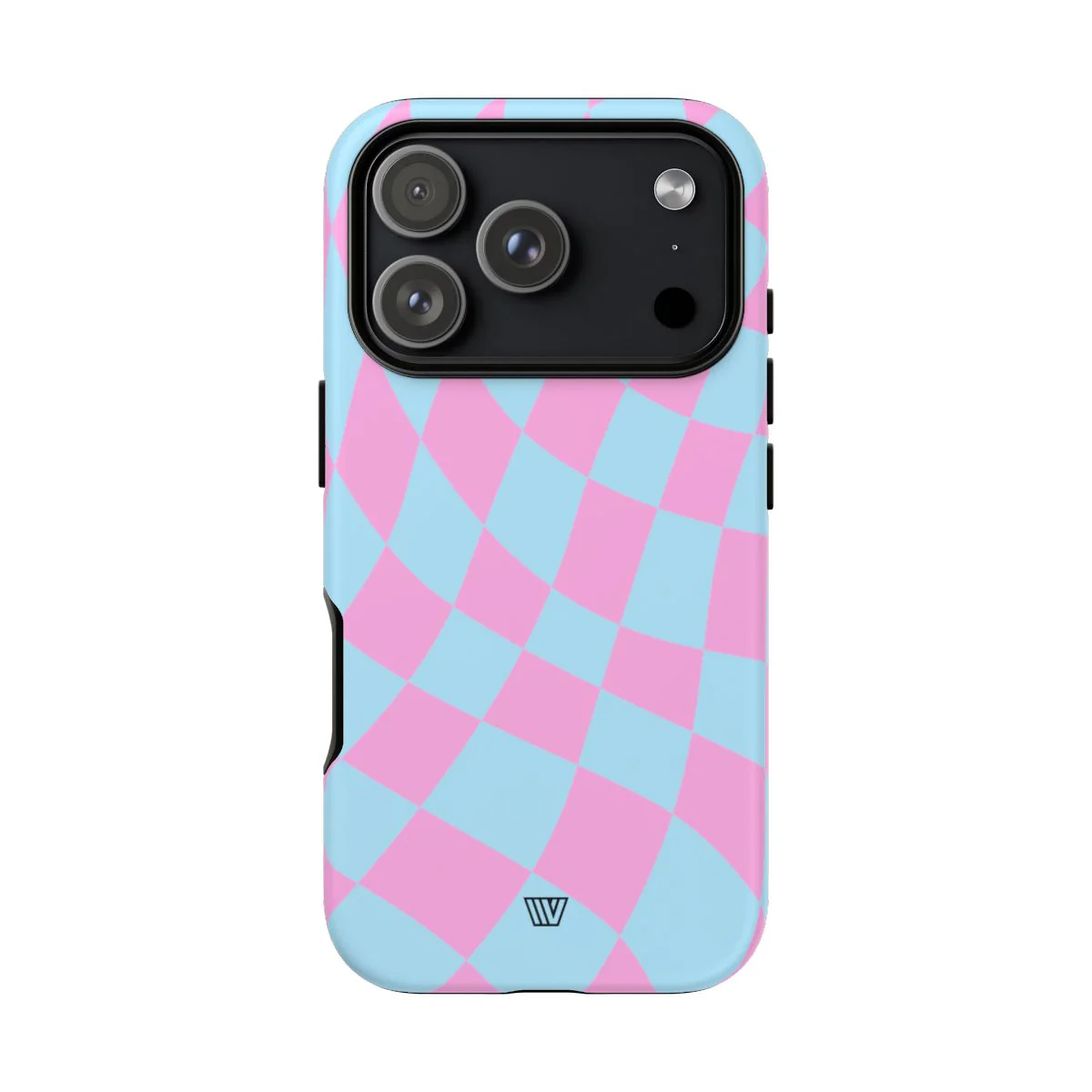 BLUE PINK CURVY CHECKERBOARD | Tough Phone Case - Image 64