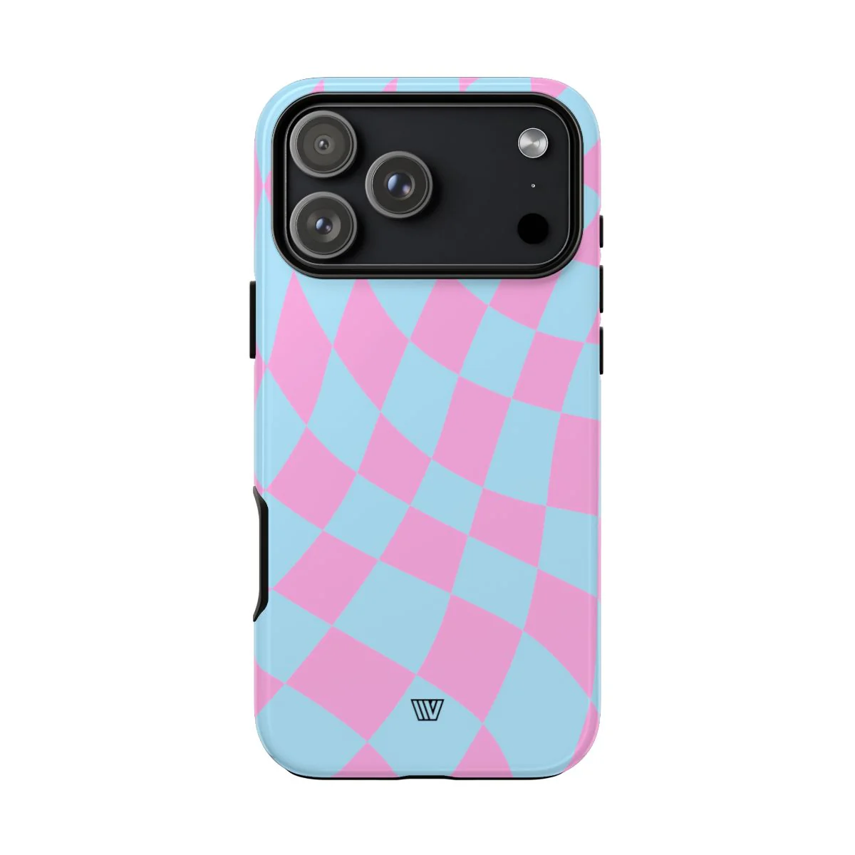 BLUE PINK CURVY CHECKERBOARD | Tough Phone Case - Image 65