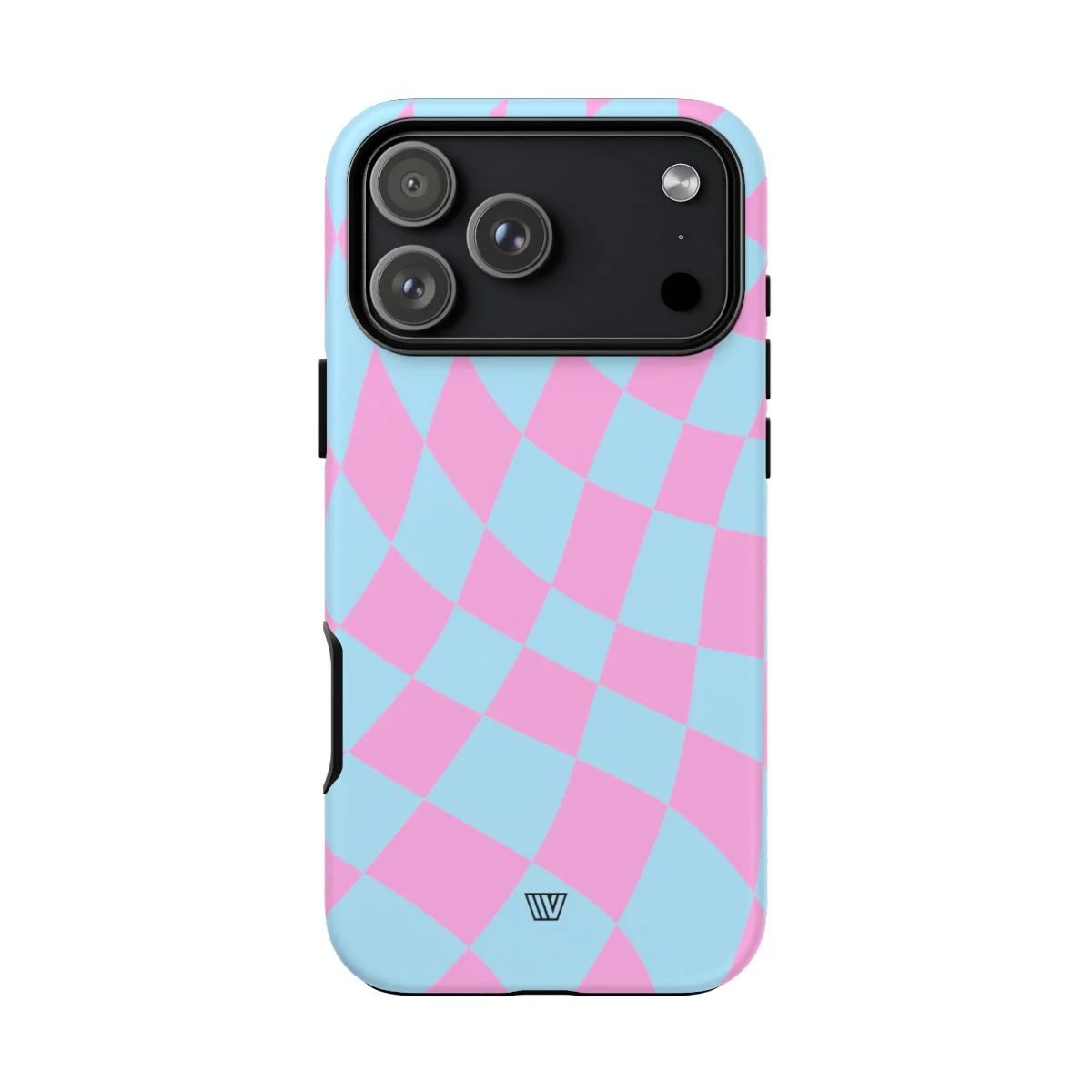 BLUE PINK CURVY CHECKERBOARD | Tough Phone Case - Image 66