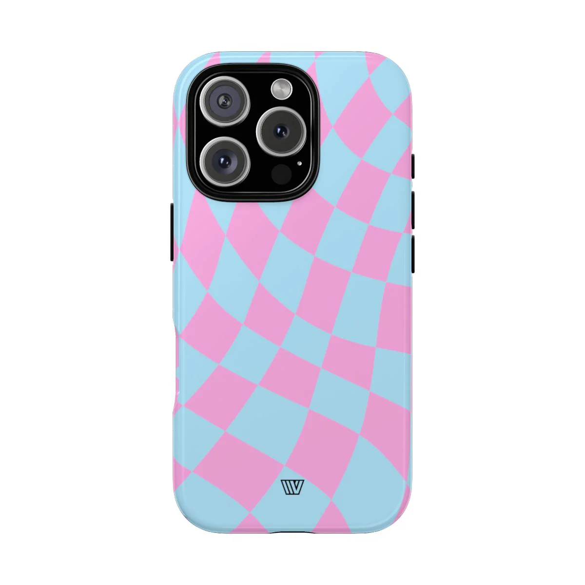 BLUE PINK CURVY CHECKERBOARD | Tough Phone Case - Image 67