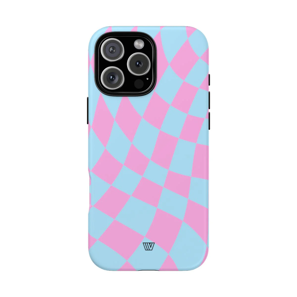 BLUE PINK CURVY CHECKERBOARD | Tough Phone Case - Image 70