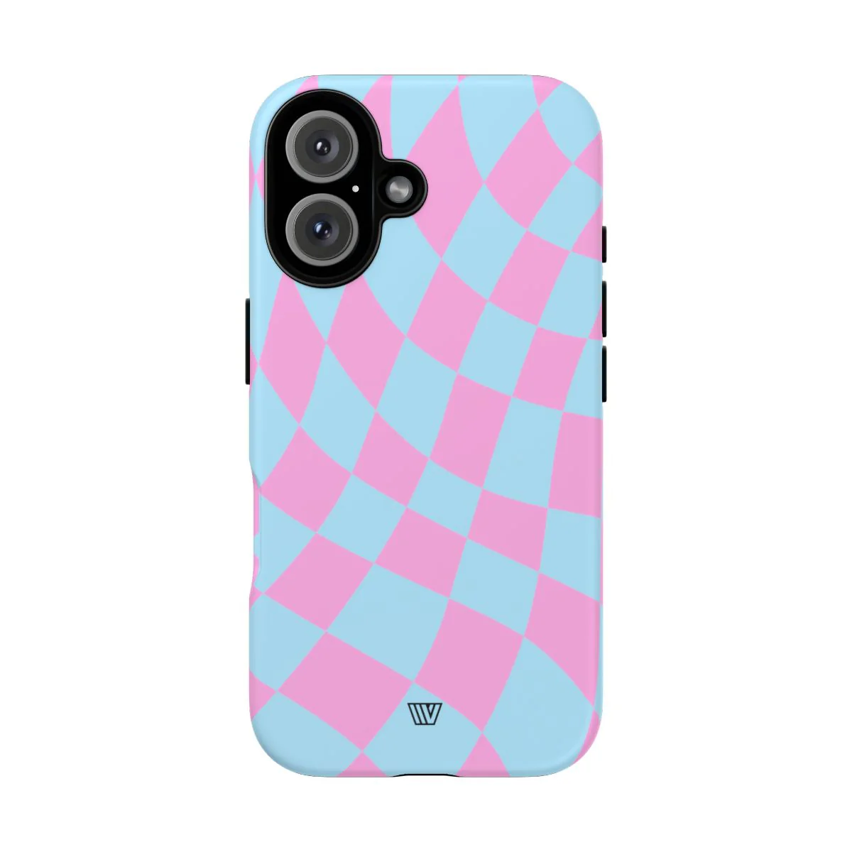 BLUE PINK CURVY CHECKERBOARD | Tough Phone Case - Image 71