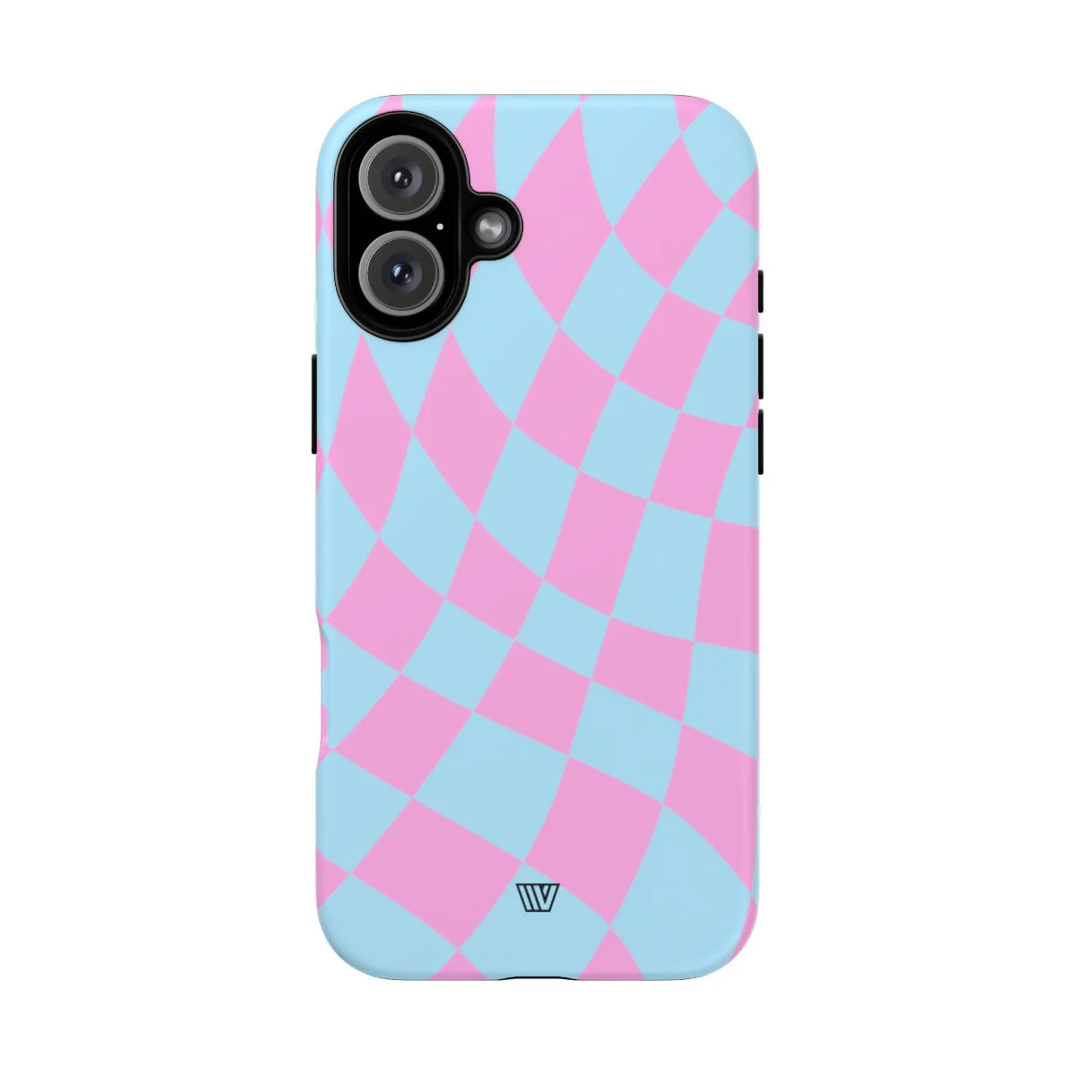 BLUE PINK CURVY CHECKERBOARD | Tough Phone Case - Image 73
