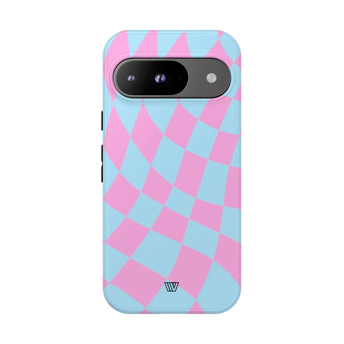 BLUE PINK CURVY CHECKERBOARD | Tough Phone Case - Image 82