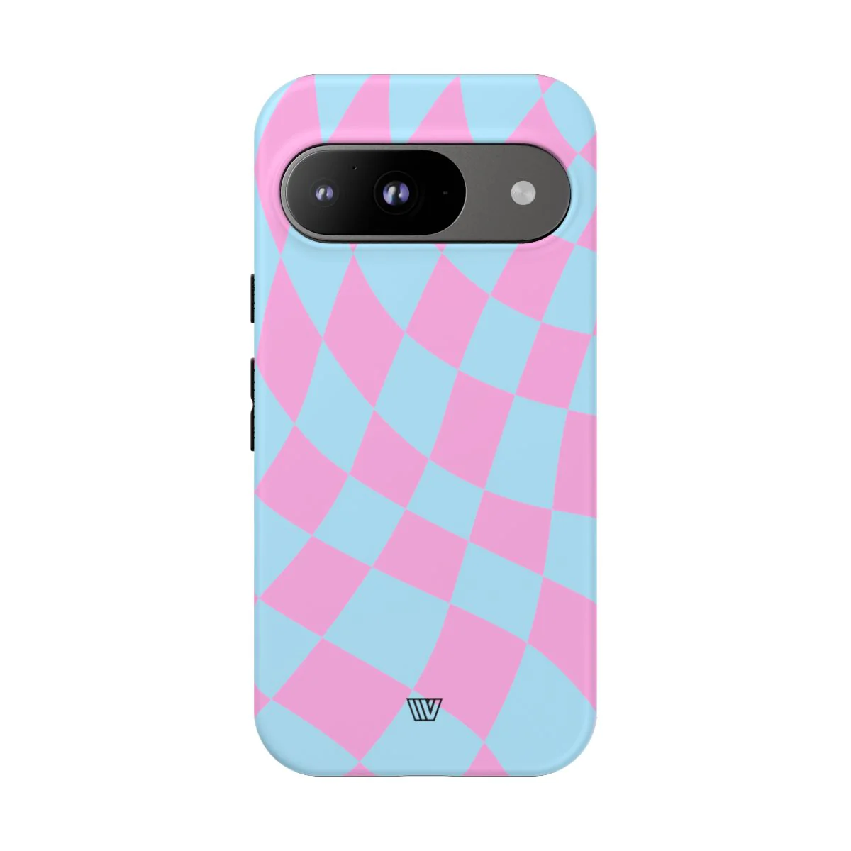 BLUE PINK CURVY CHECKERBOARD | Tough Phone Case - Image 83