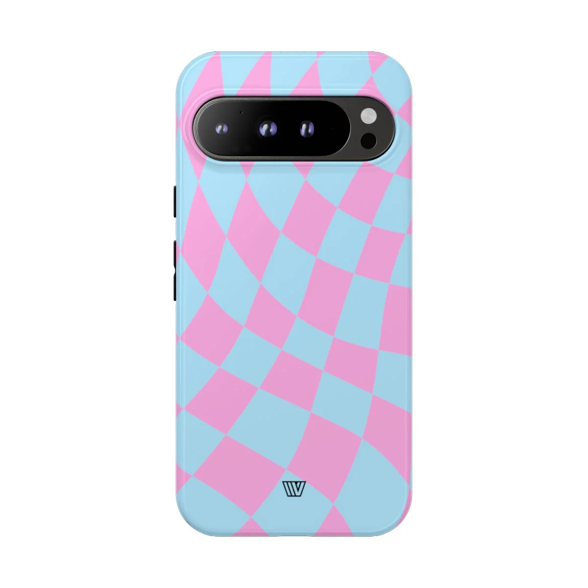 BLUE PINK CURVY CHECKERBOARD | Tough Phone Case - Image 86