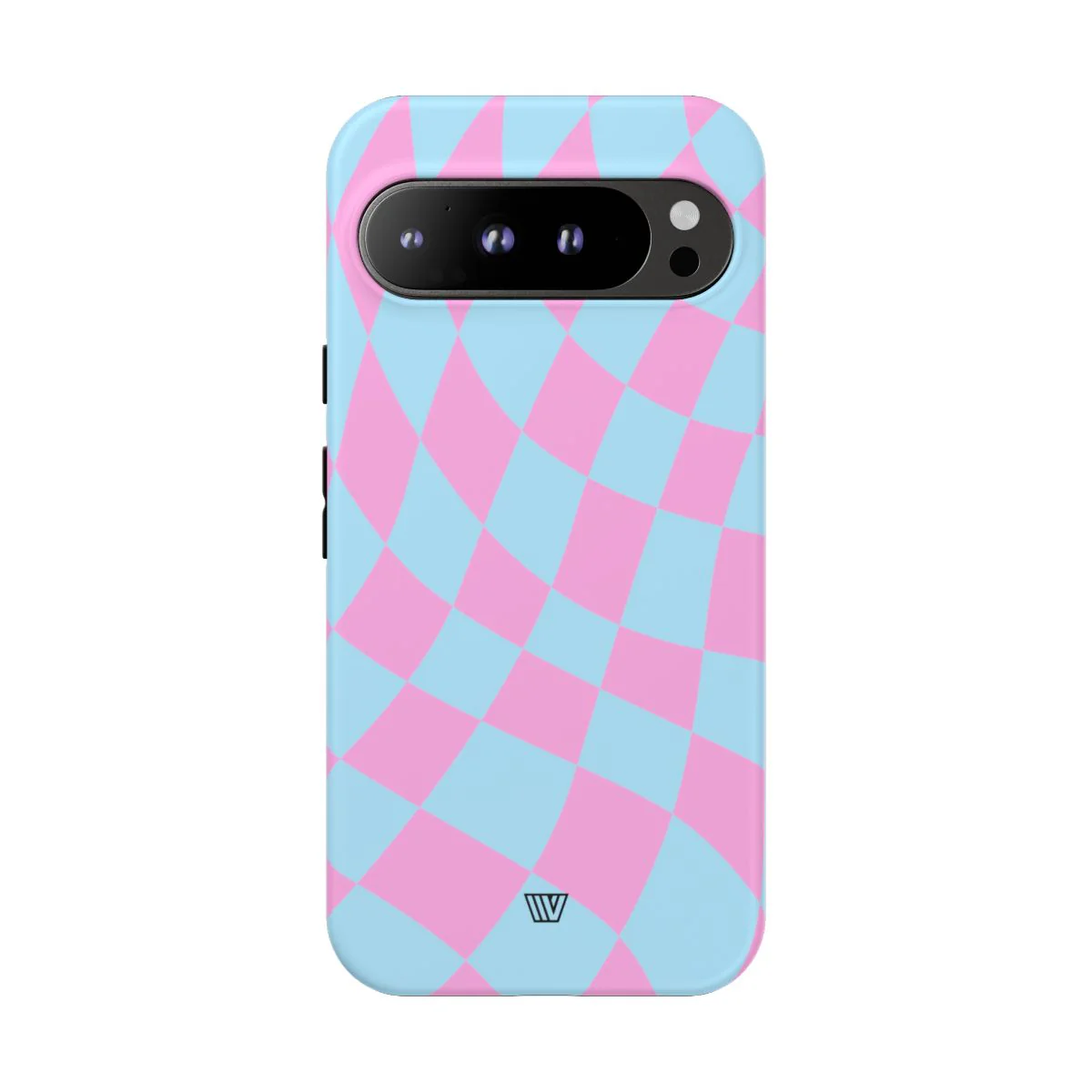 BLUE PINK CURVY CHECKERBOARD | Tough Phone Case - Image 87