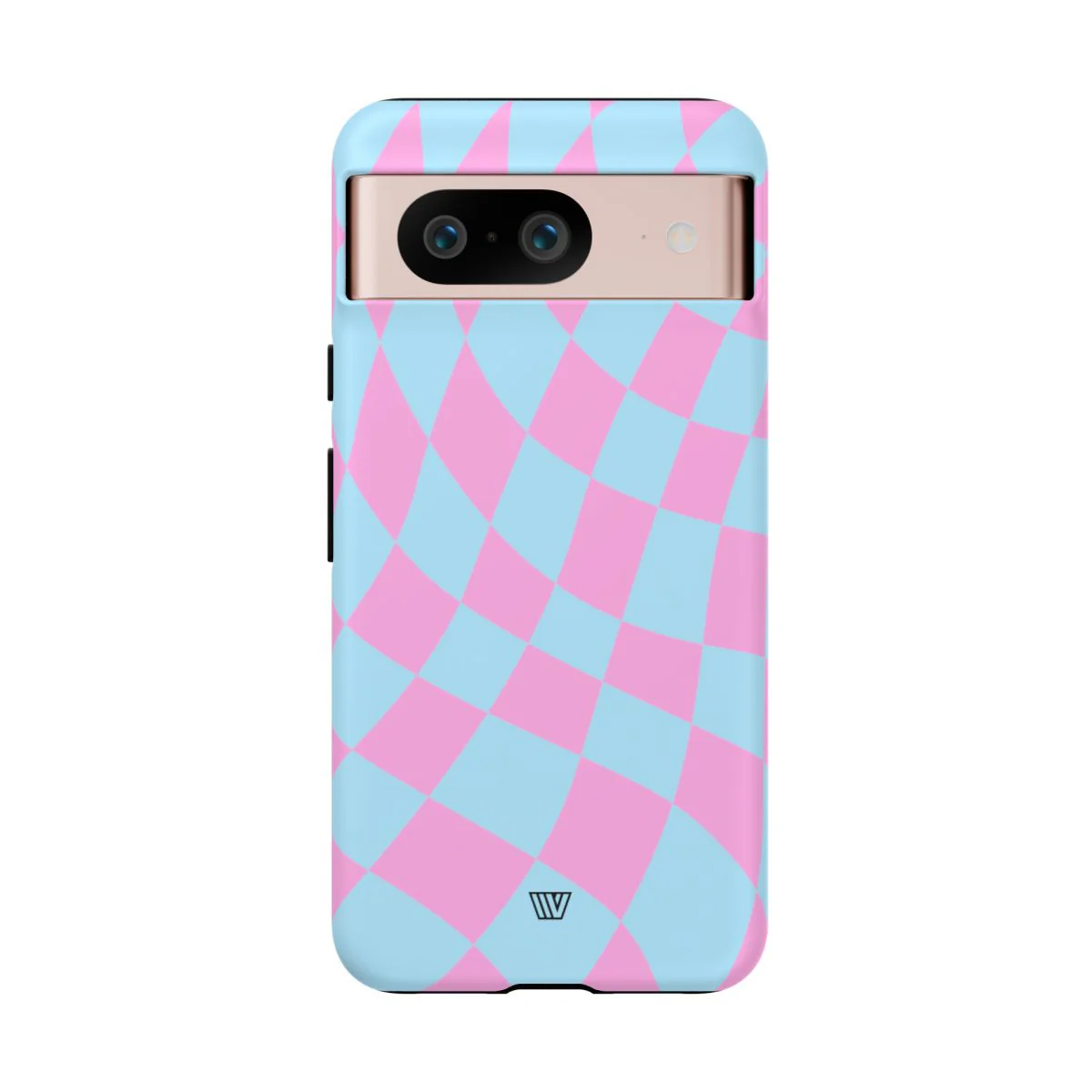 BLUE PINK CURVY CHECKERBOARD | Tough Phone Case - Image 89