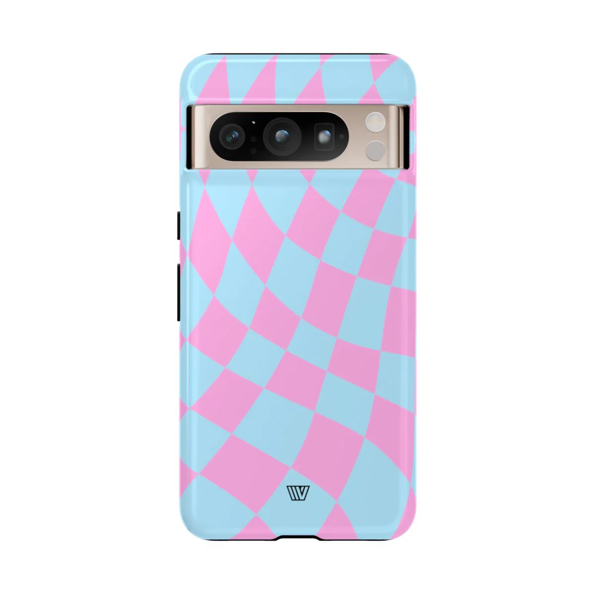 BLUE PINK CURVY CHECKERBOARD | Tough Phone Case - Image 90