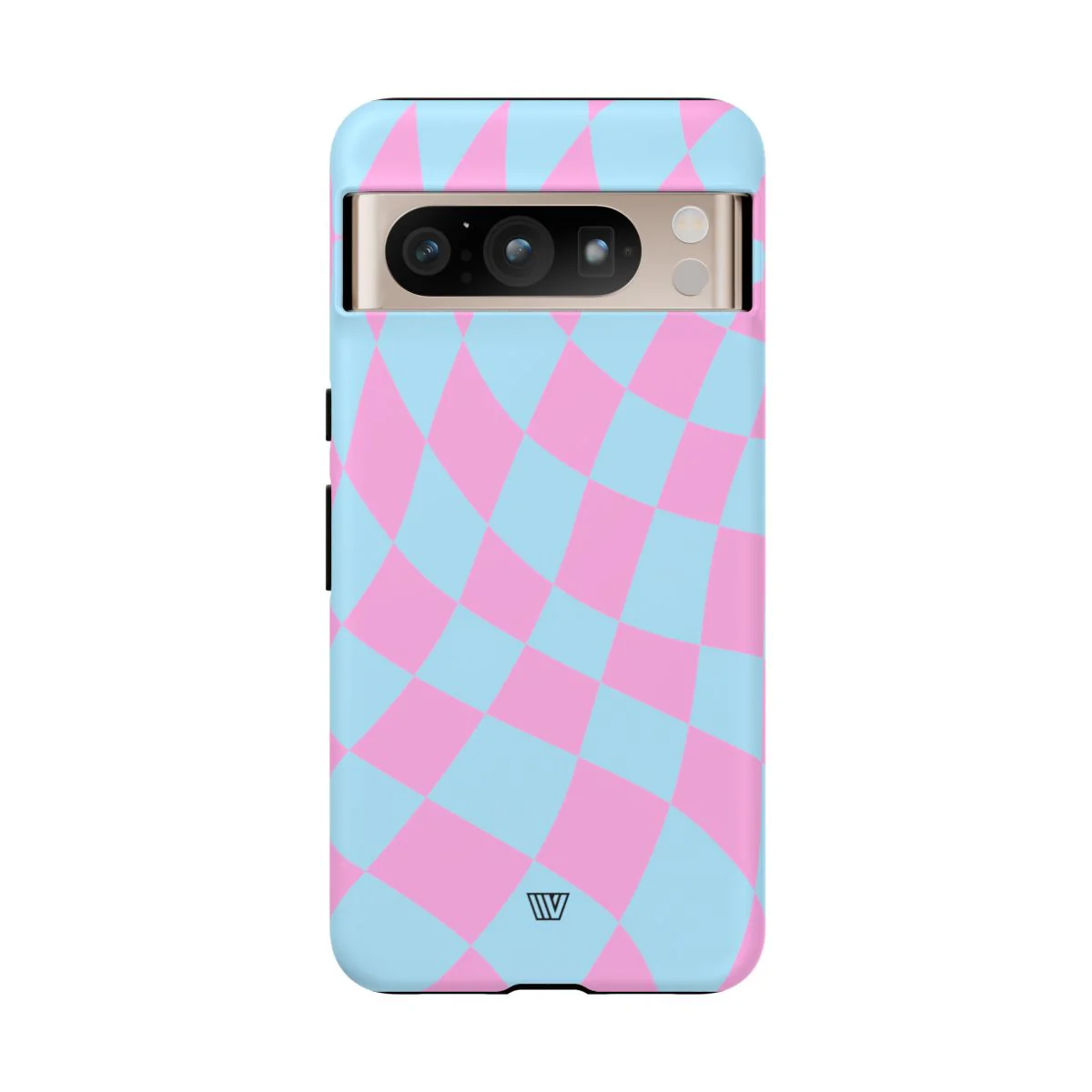 BLUE PINK CURVY CHECKERBOARD | Tough Phone Case - Image 91