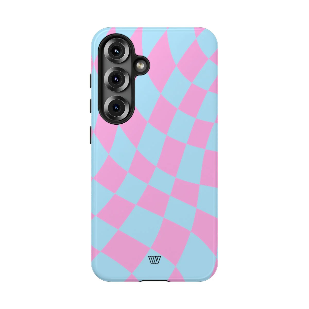 BLUE PINK CURVY CHECKERBOARD | Tough Phone Case - Image 92