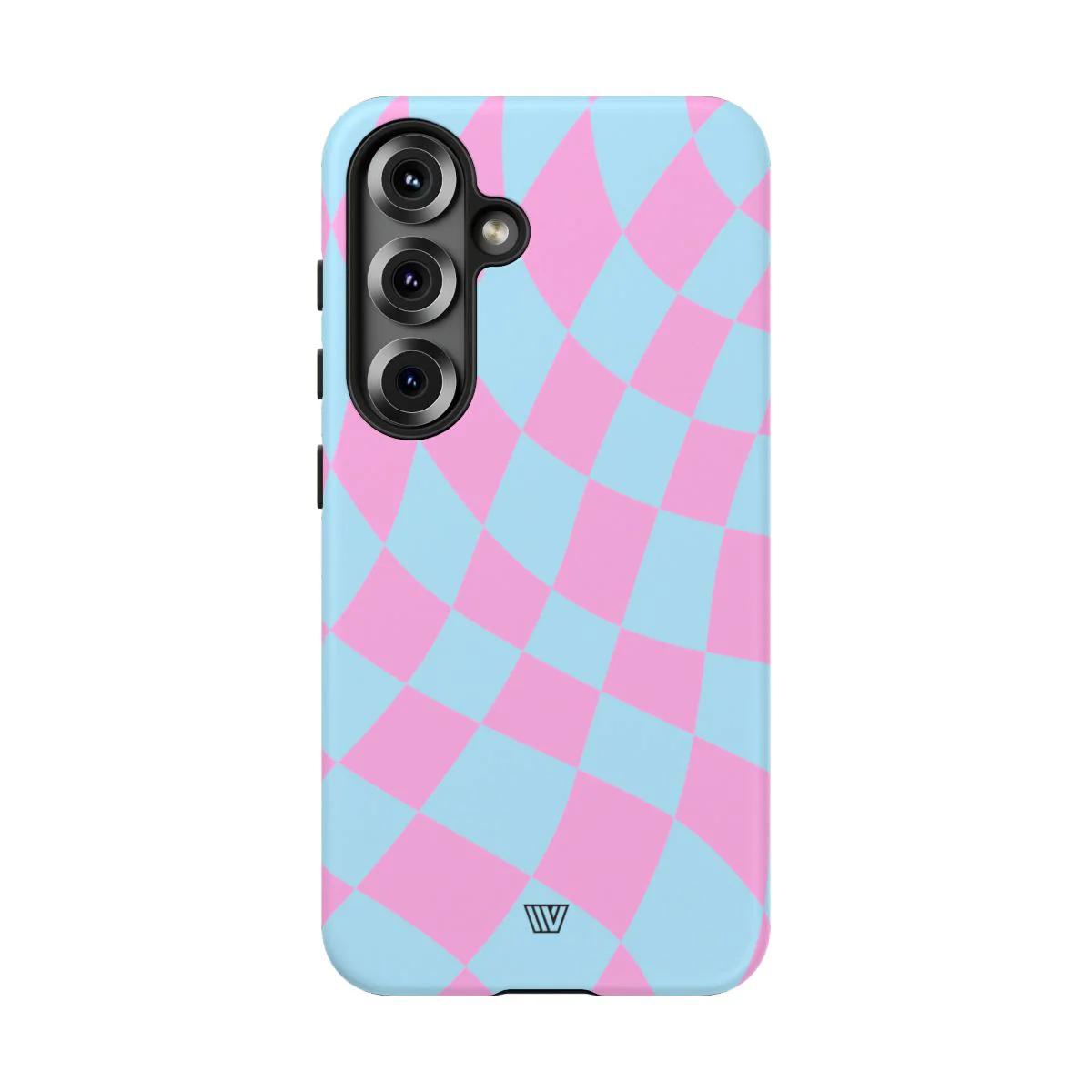 BLUE PINK CURVY CHECKERBOARD | Tough Phone Case - Image 93
