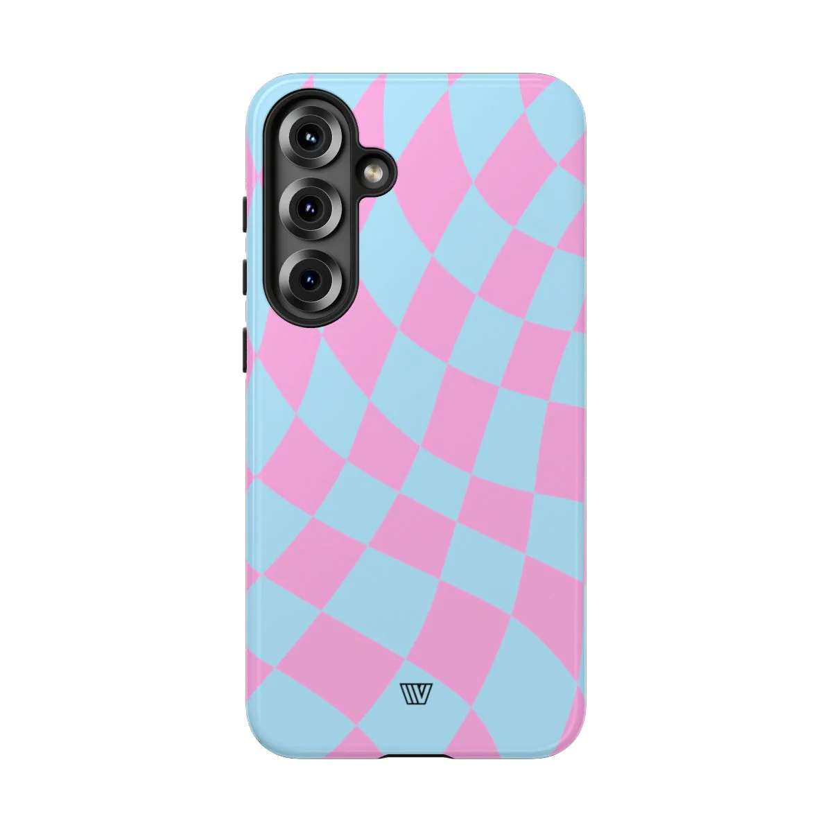 BLUE PINK CURVY CHECKERBOARD | Tough Phone Case - Image 94