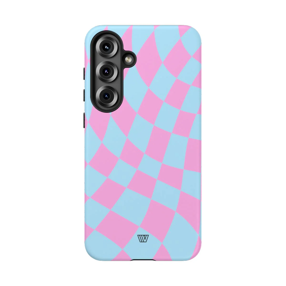 BLUE PINK CURVY CHECKERBOARD | Tough Phone Case - Image 95