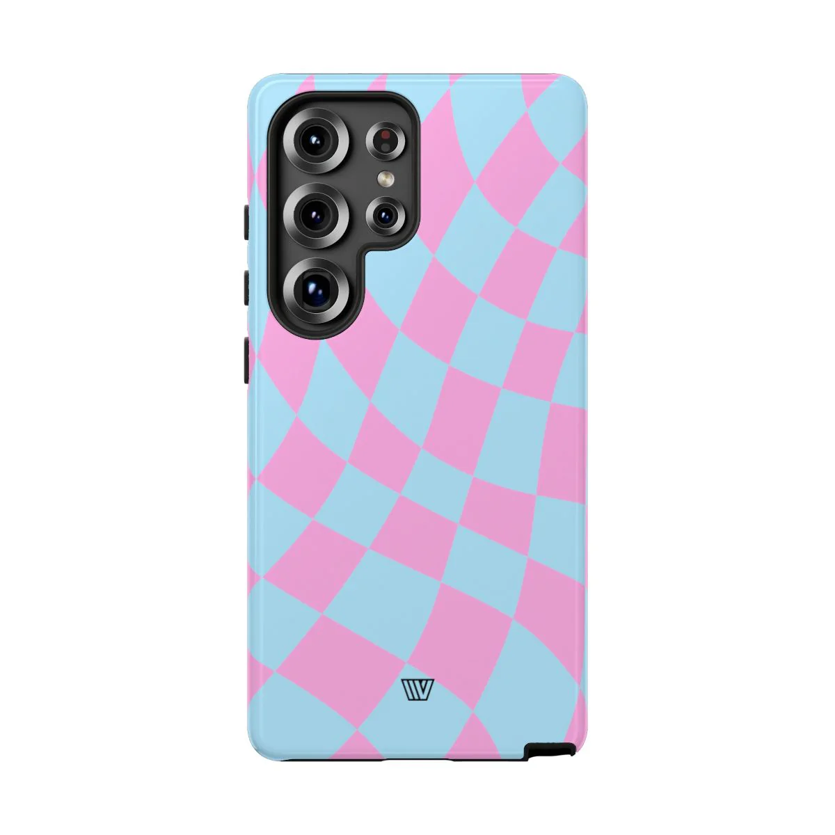 BLUE PINK CURVY CHECKERBOARD | Tough Phone Case - Image 96