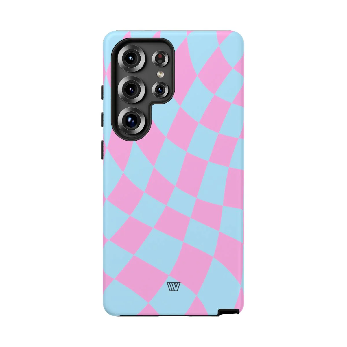 BLUE PINK CURVY CHECKERBOARD | Tough Phone Case - Image 97