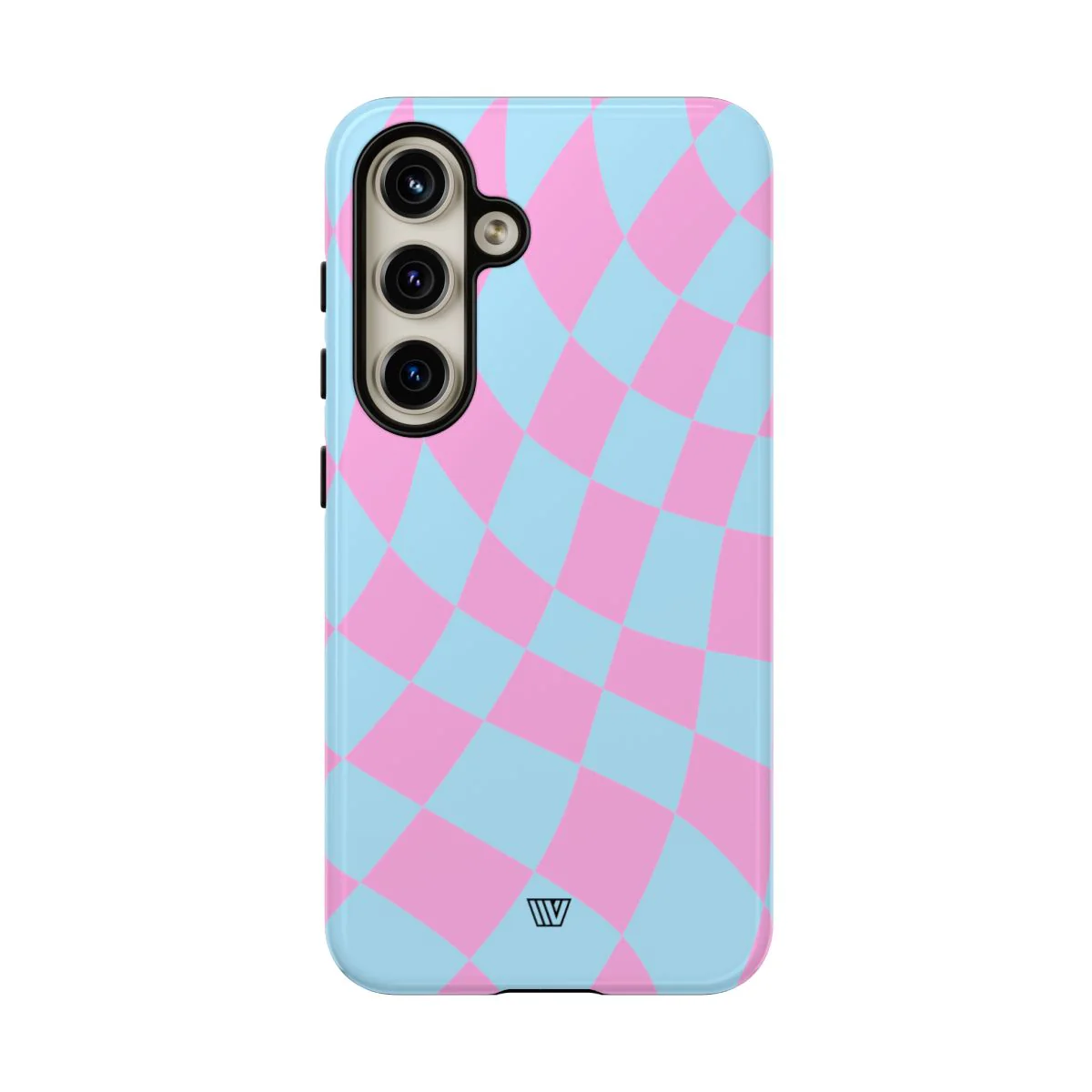 BLUE PINK CURVY CHECKERBOARD | Tough Phone Case - Image 98