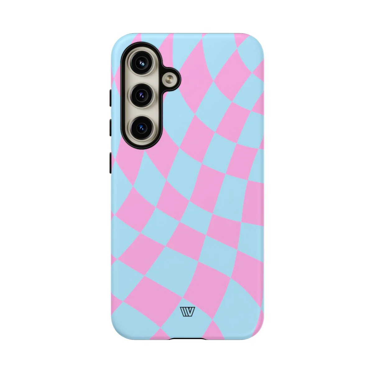 BLUE PINK CURVY CHECKERBOARD | Tough Phone Case - Image 99