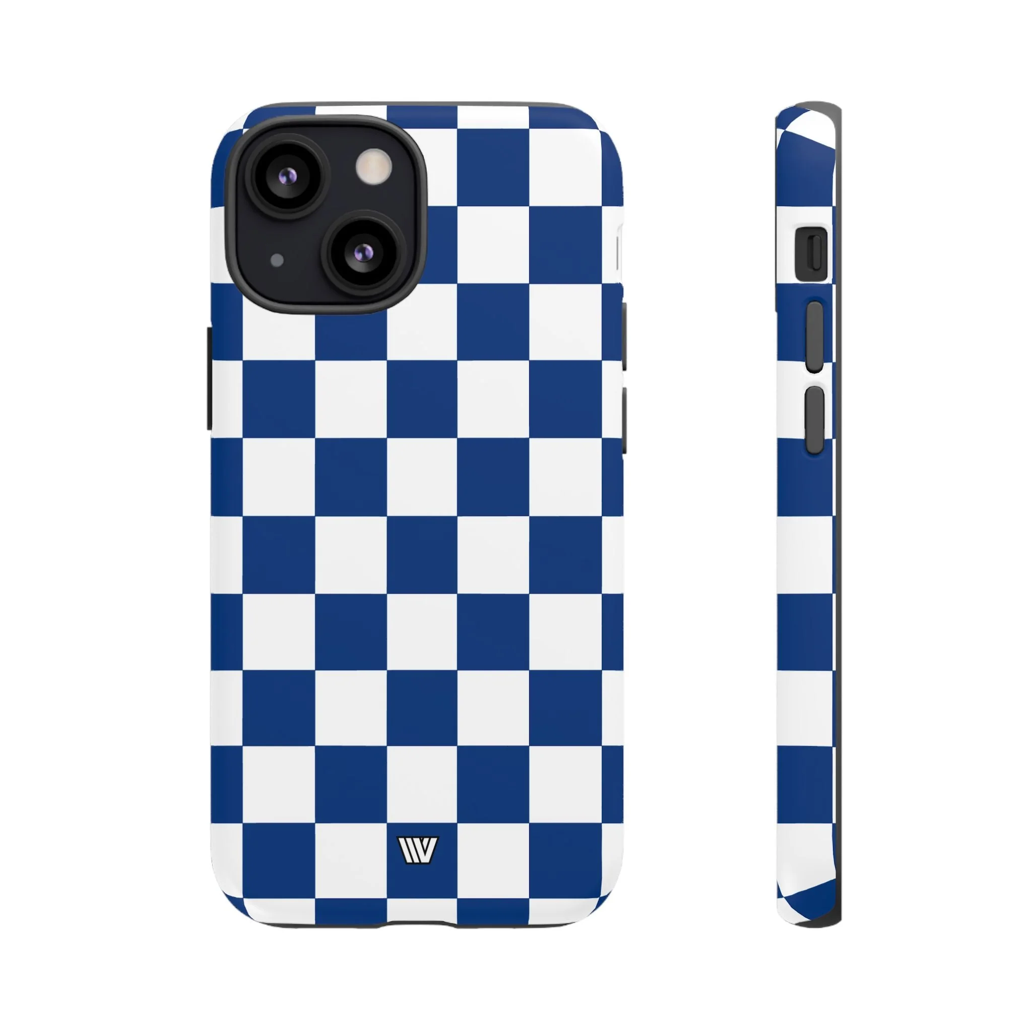 BLUE WHITE CHECKERBOARD | Tough Phone Case - Image 19
