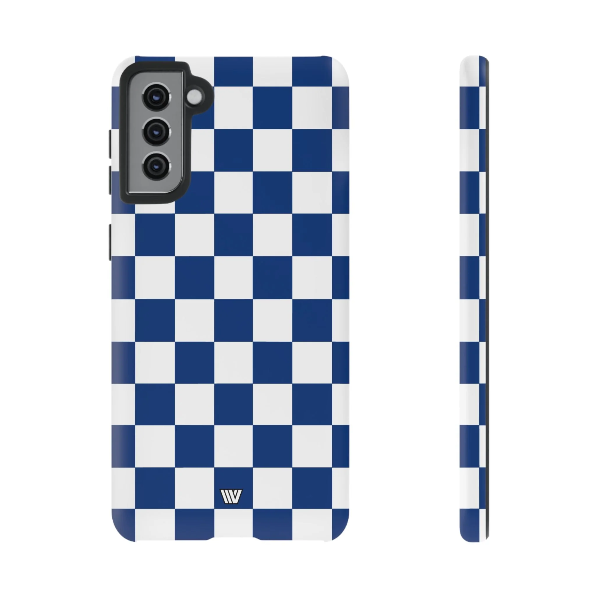BLUE WHITE CHECKERBOARD | Tough Phone Case - Image 27