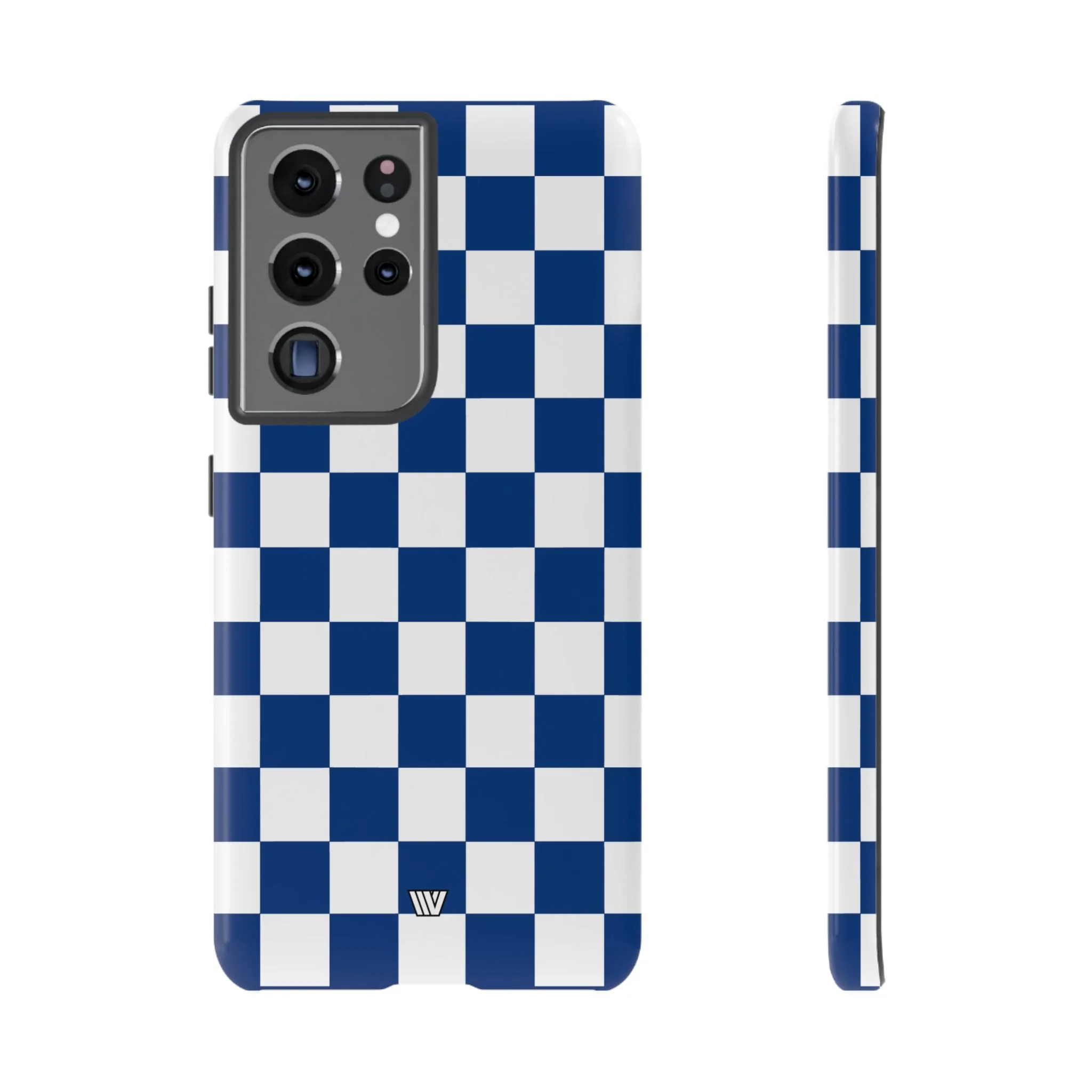 BLUE WHITE CHECKERBOARD | Tough Phone Case - Image 28