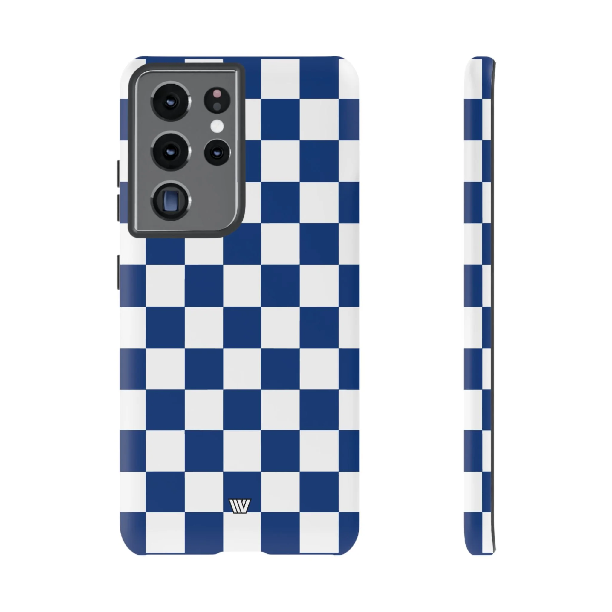 BLUE WHITE CHECKERBOARD | Tough Phone Case - Image 29