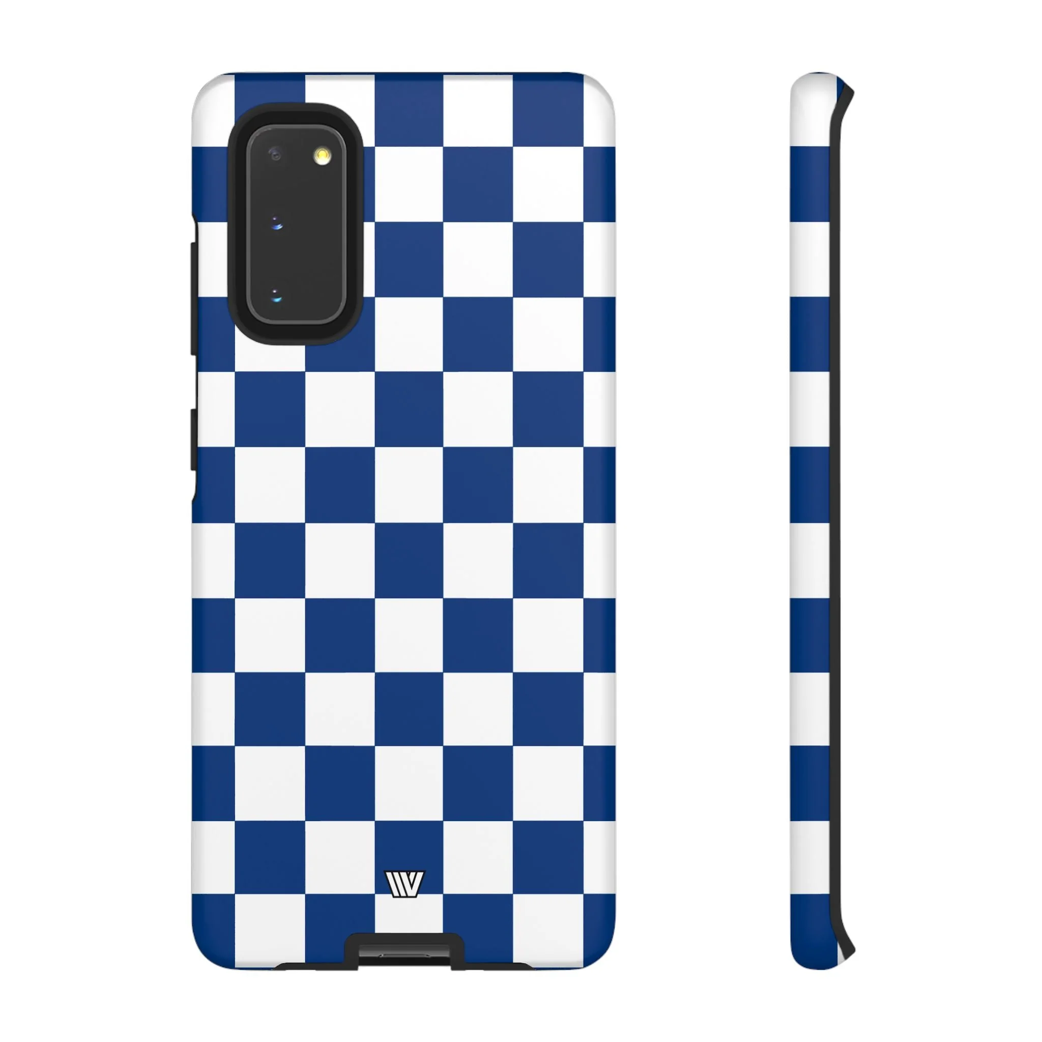 BLUE WHITE CHECKERBOARD | Tough Phone Case - Image 3